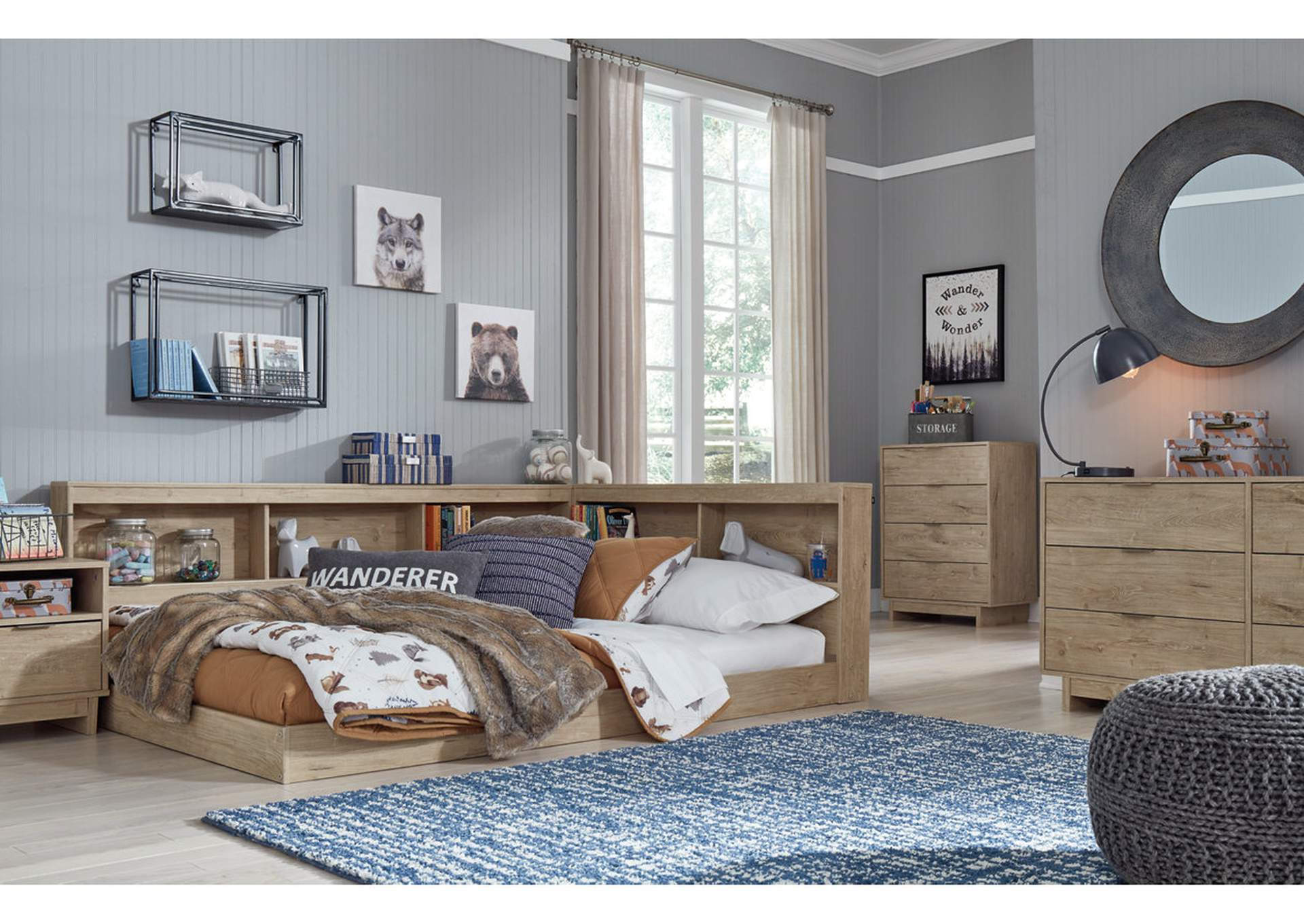 Oliah Full Bookcase Storage Bed image 8