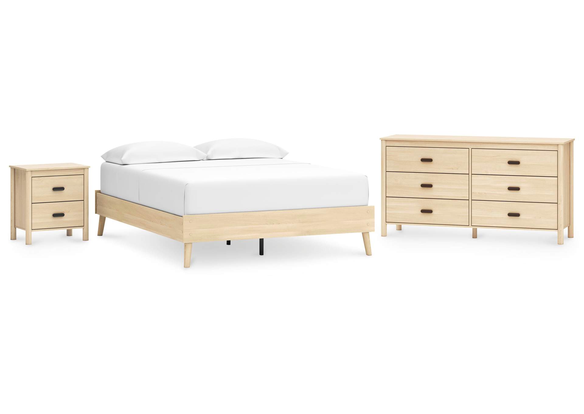 Cabinella Queen Platform Bed, Dresser and Nightstand image 1