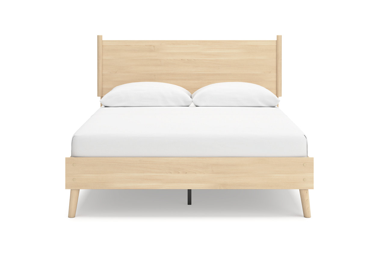 Cabinella Queen Platform Panel Bed with 2 Nightstands