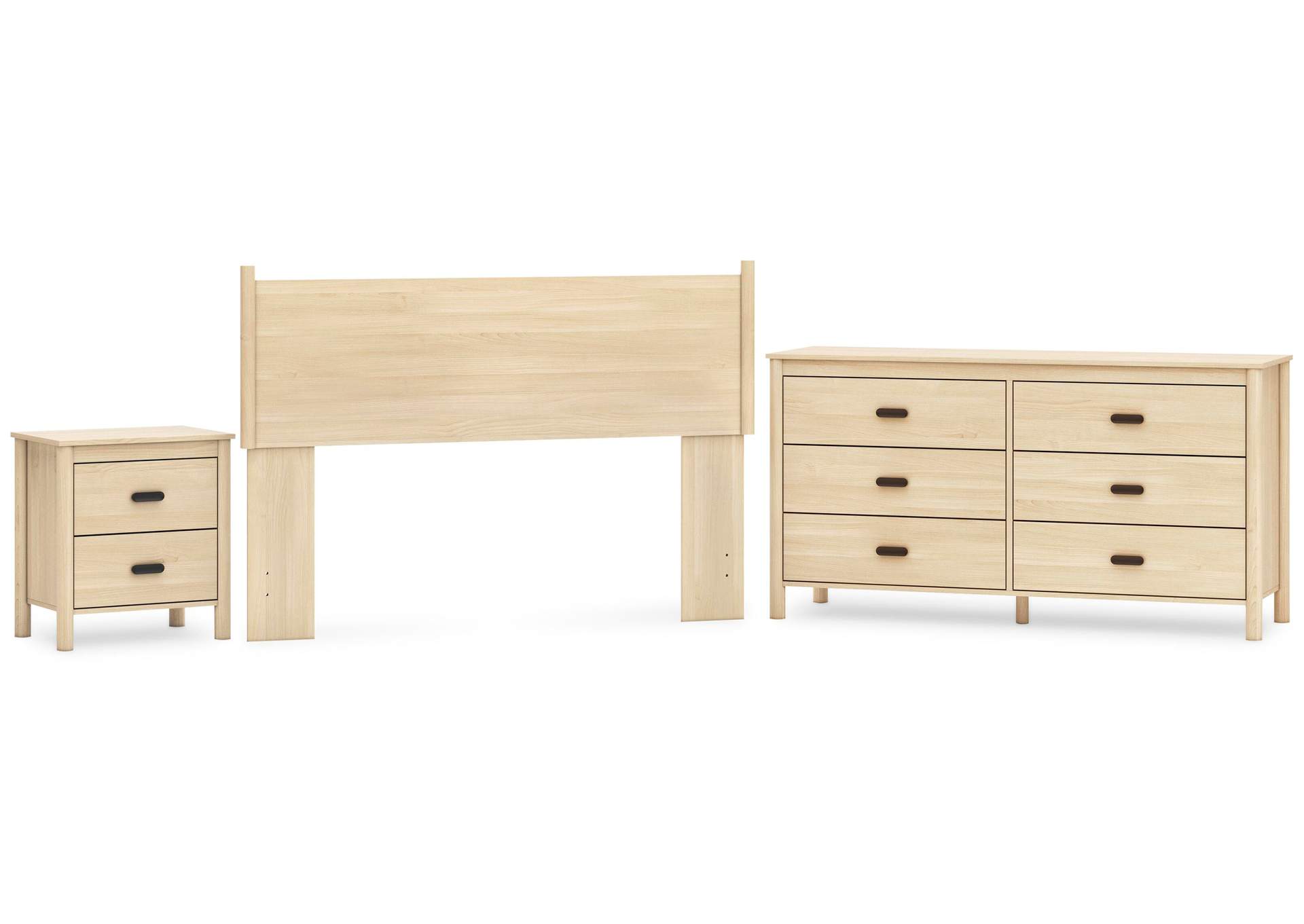Cabinella Queen Panel Headboard, Dresser and Nightstand image 1