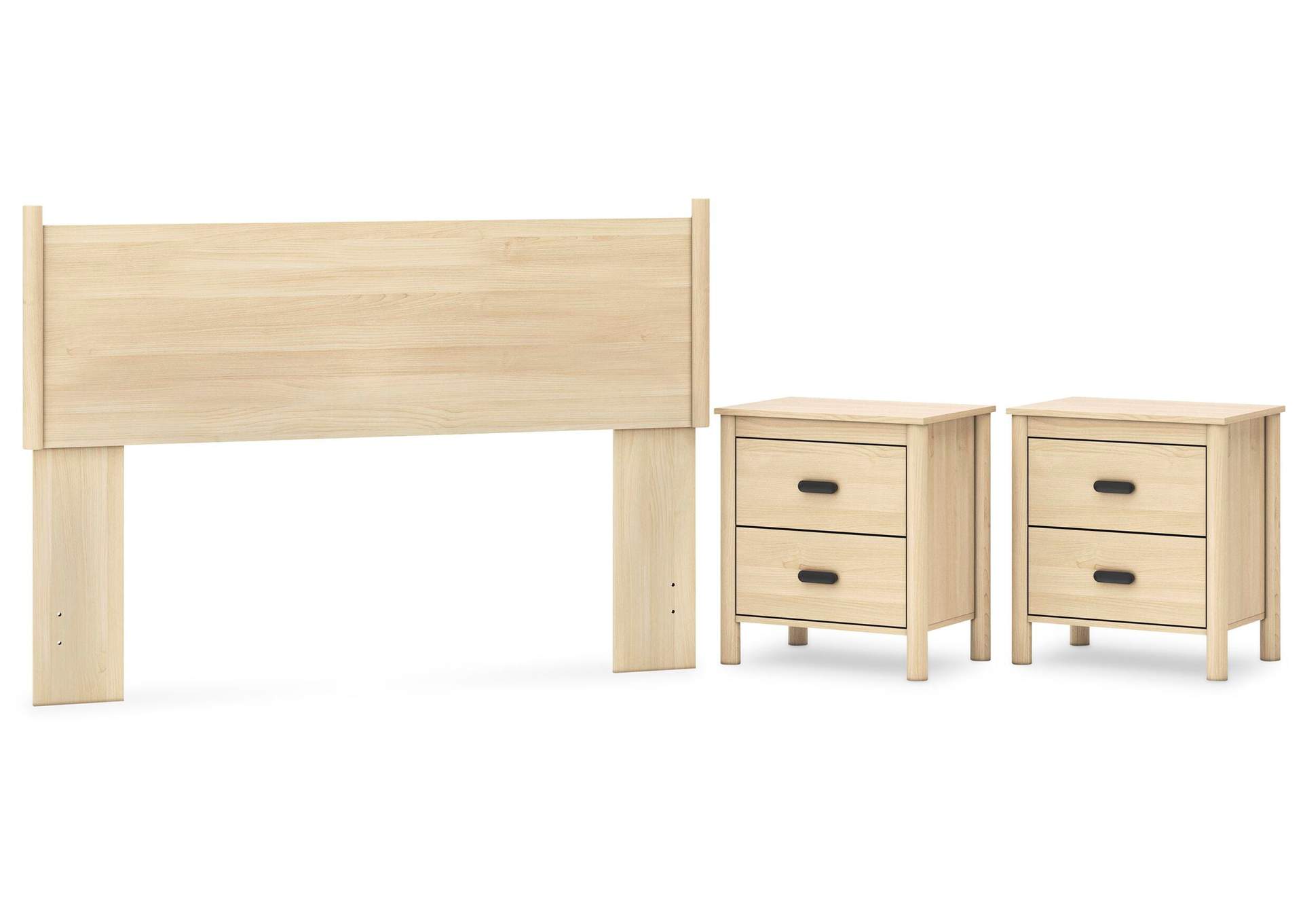 Cabinella Queen Panel Headboard and 2 Nightstands image 1