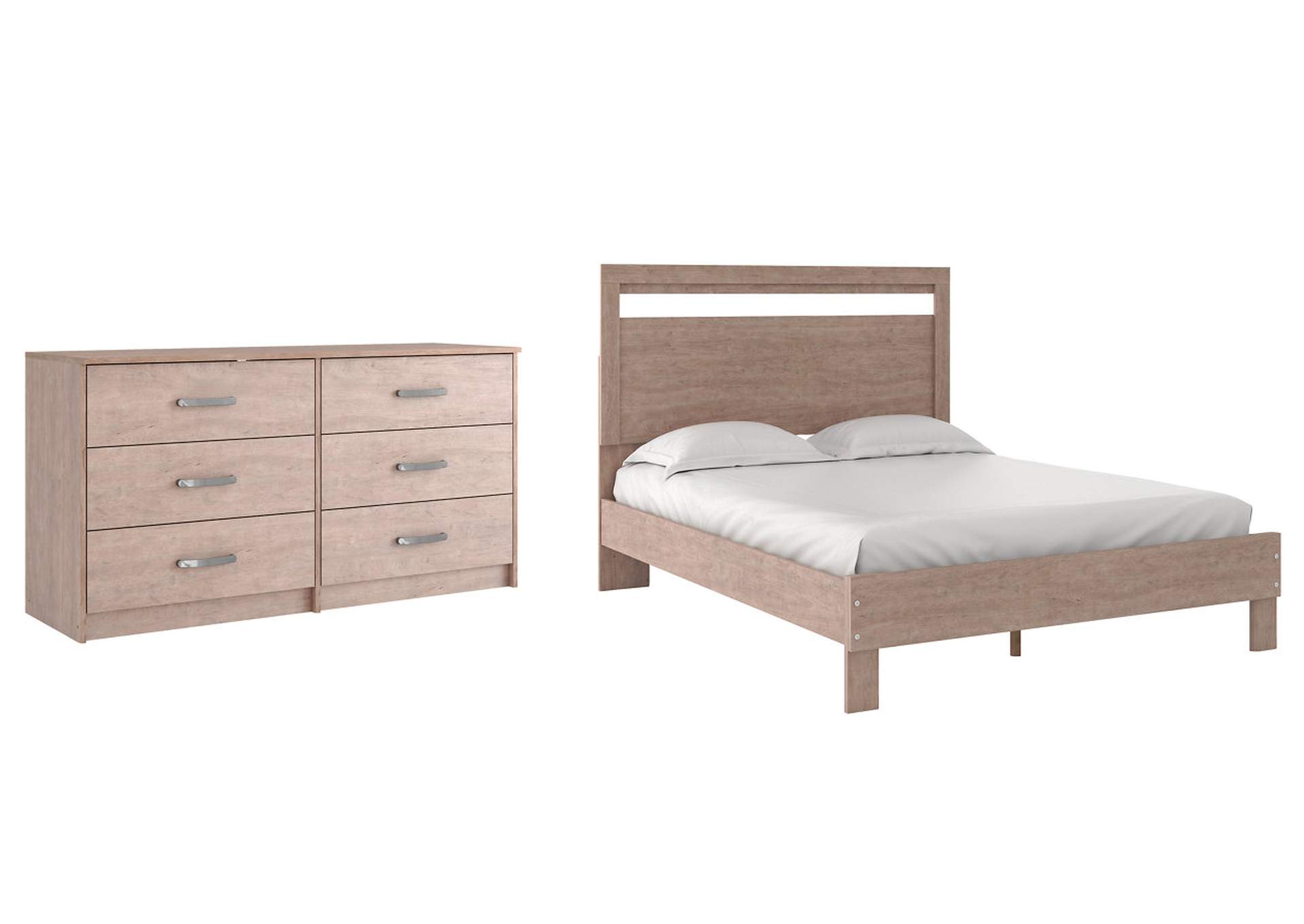 Flannia Queen Platform Bed with Dresser and Chest