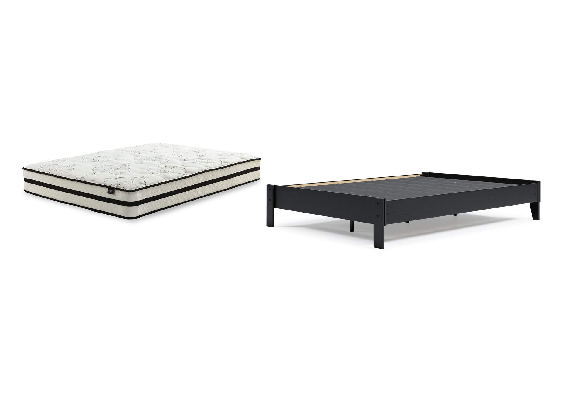 Finch Queen Platform Bed with Chime 10 Inch Medium Hybrid Mattress image 1