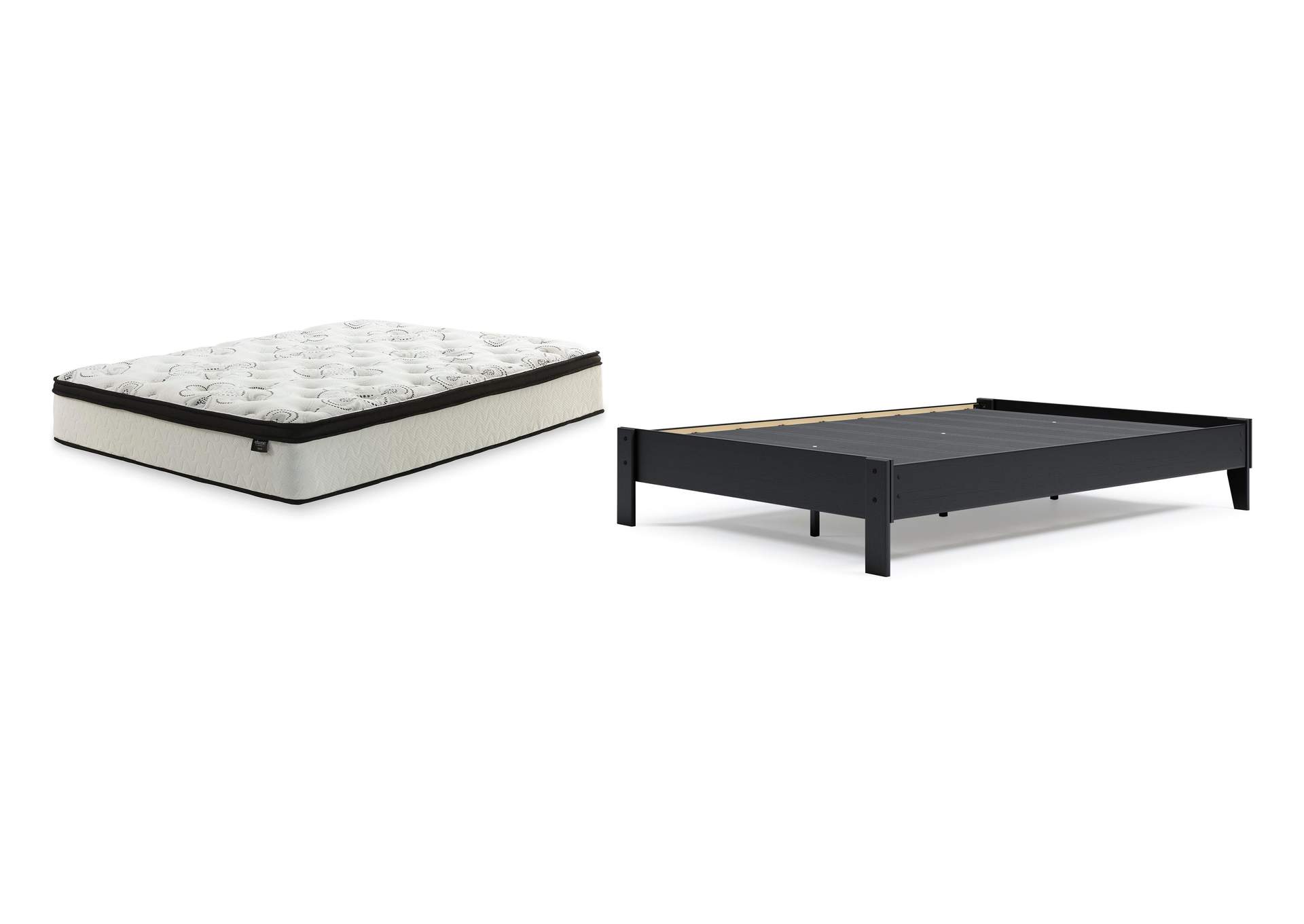 Finch Queen Platform Bed with Chime 12 Inch Plush Hybrid Twin Mattress image 1