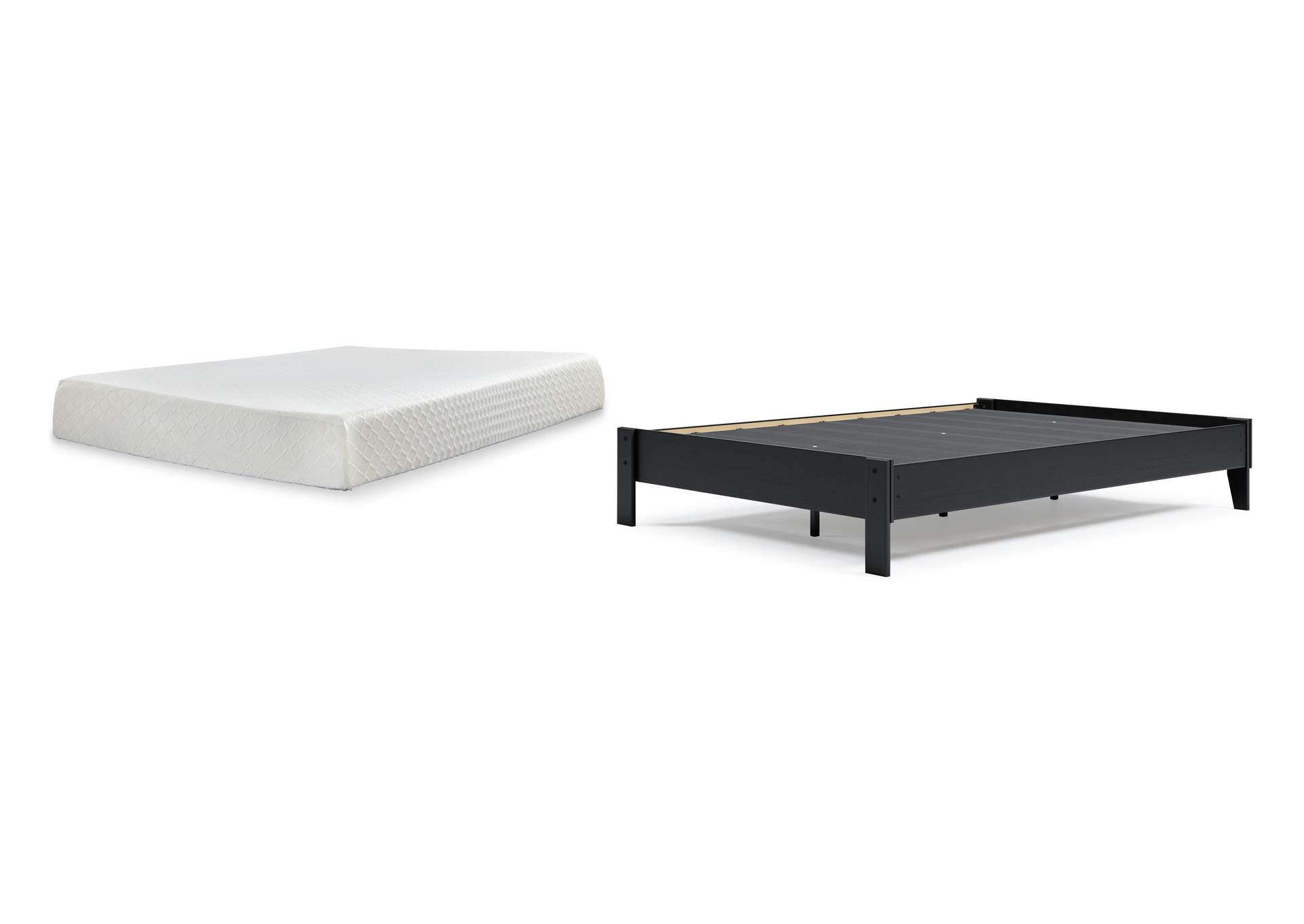 Finch Queen Platform Bed with Chime 10 Inch Firm Memory Foam Mattress image 1
