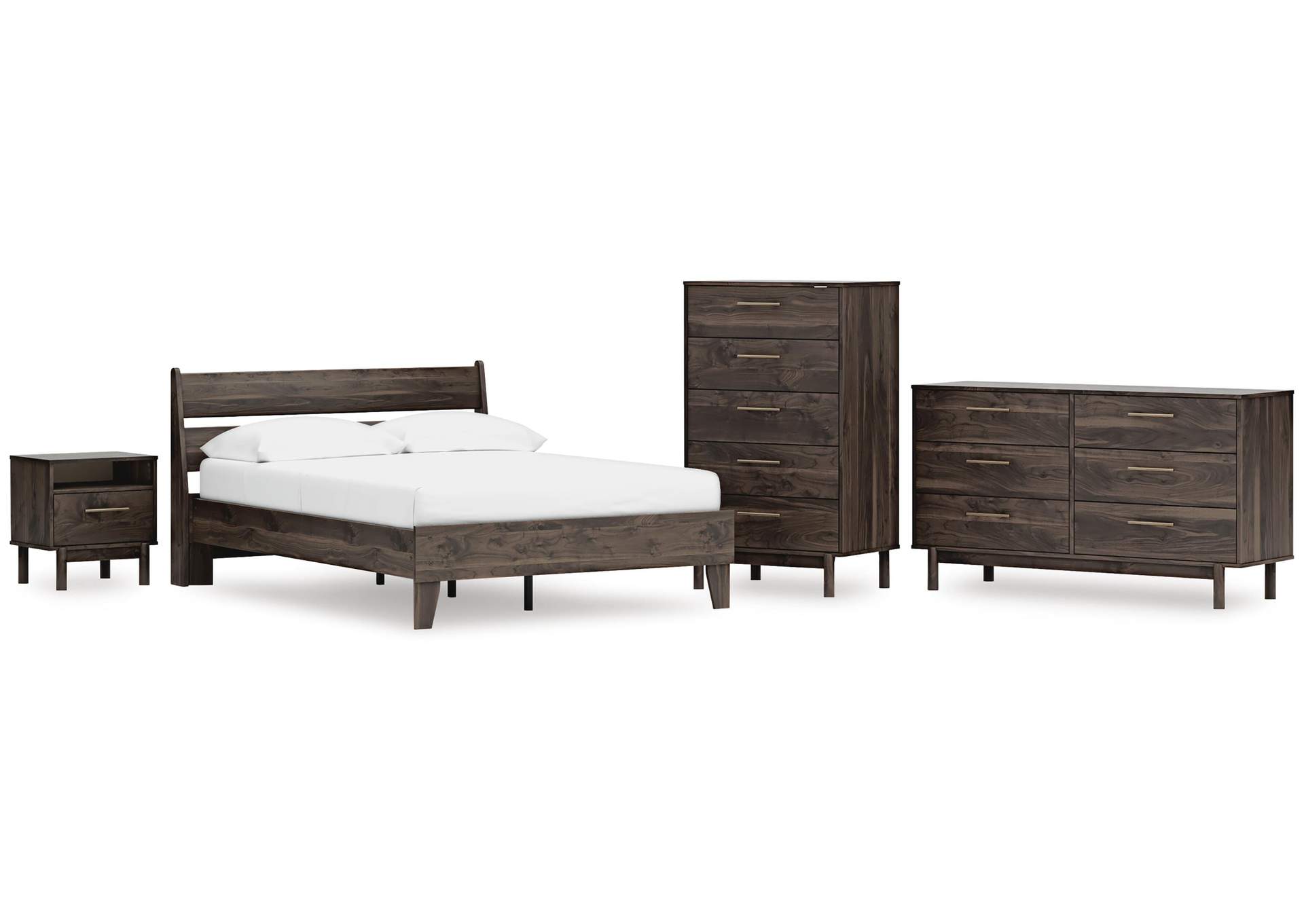 Calverson Full Panel Platform Bed, Dresser, Chest and Nightstand image 1
