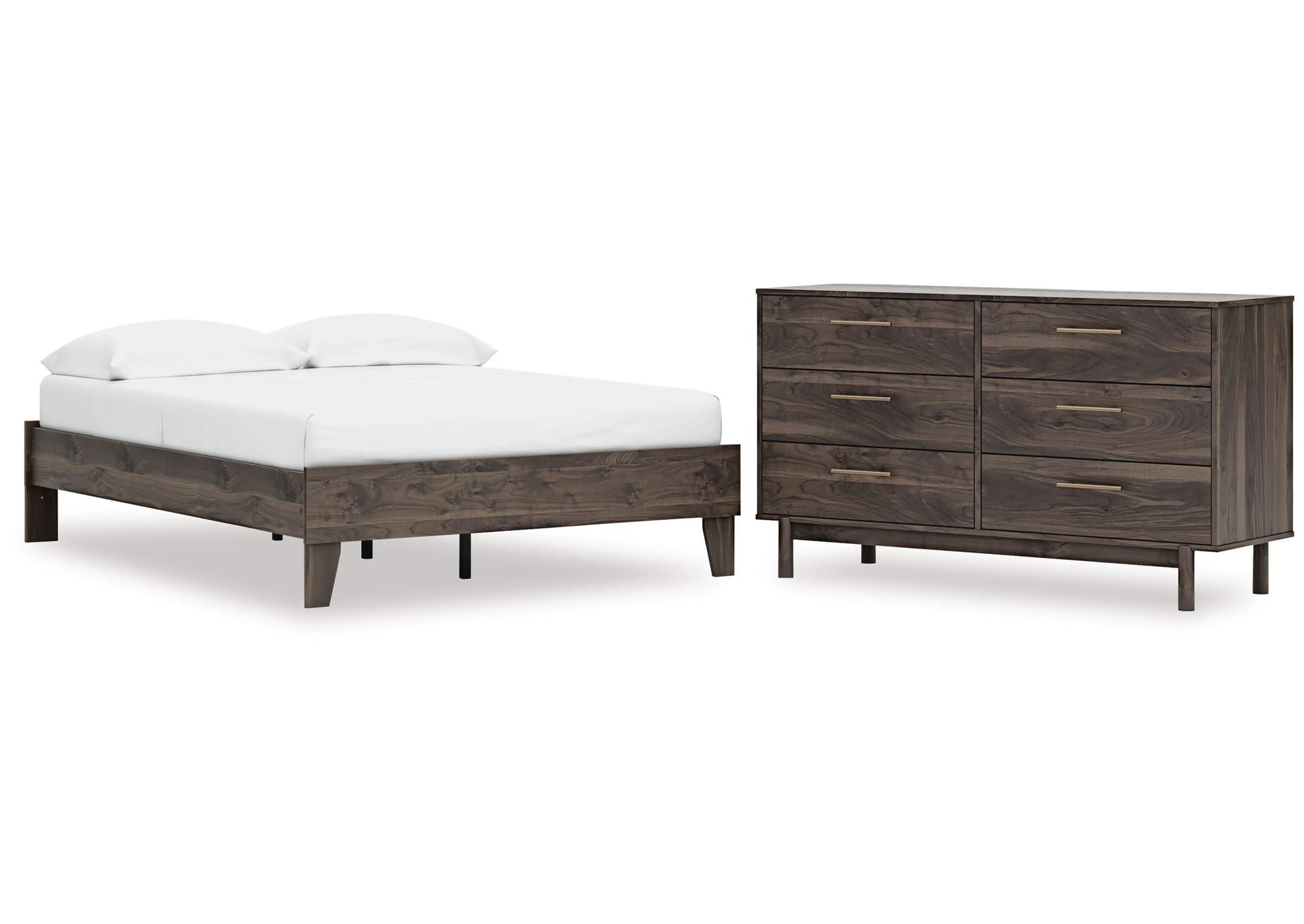 Calverson Full Platform Bed and Dresser image 1