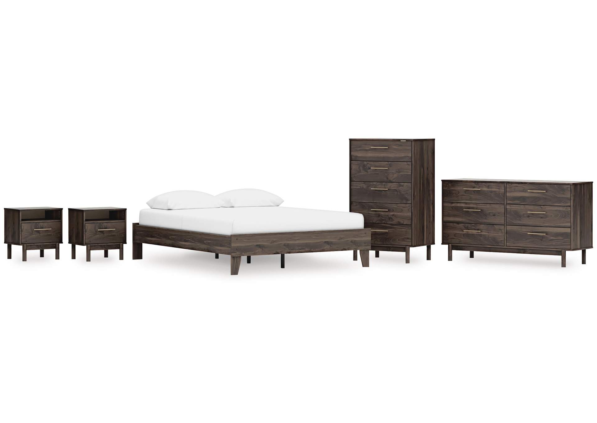 Calverson Queen Platform Bed, Dresser, Chest and 2 Nightstands image 1