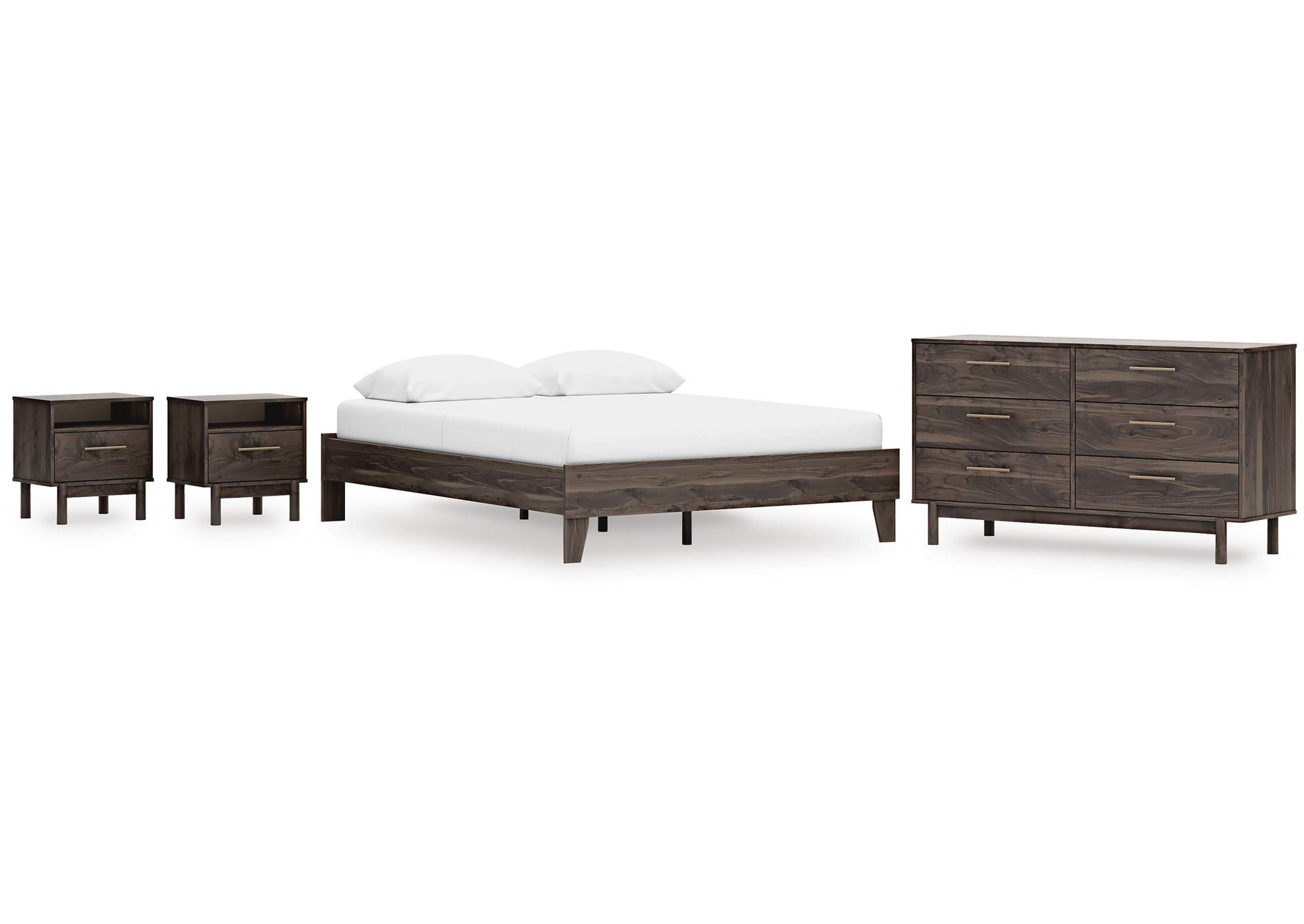 Calverson Queen Platform Bed, Dresser and 2 Nightstands image 1