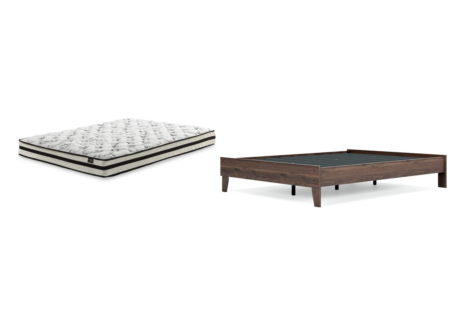 Calverson Queen Platform Bed with Chime 8 Inch Firm Innerspring Mattress image 1