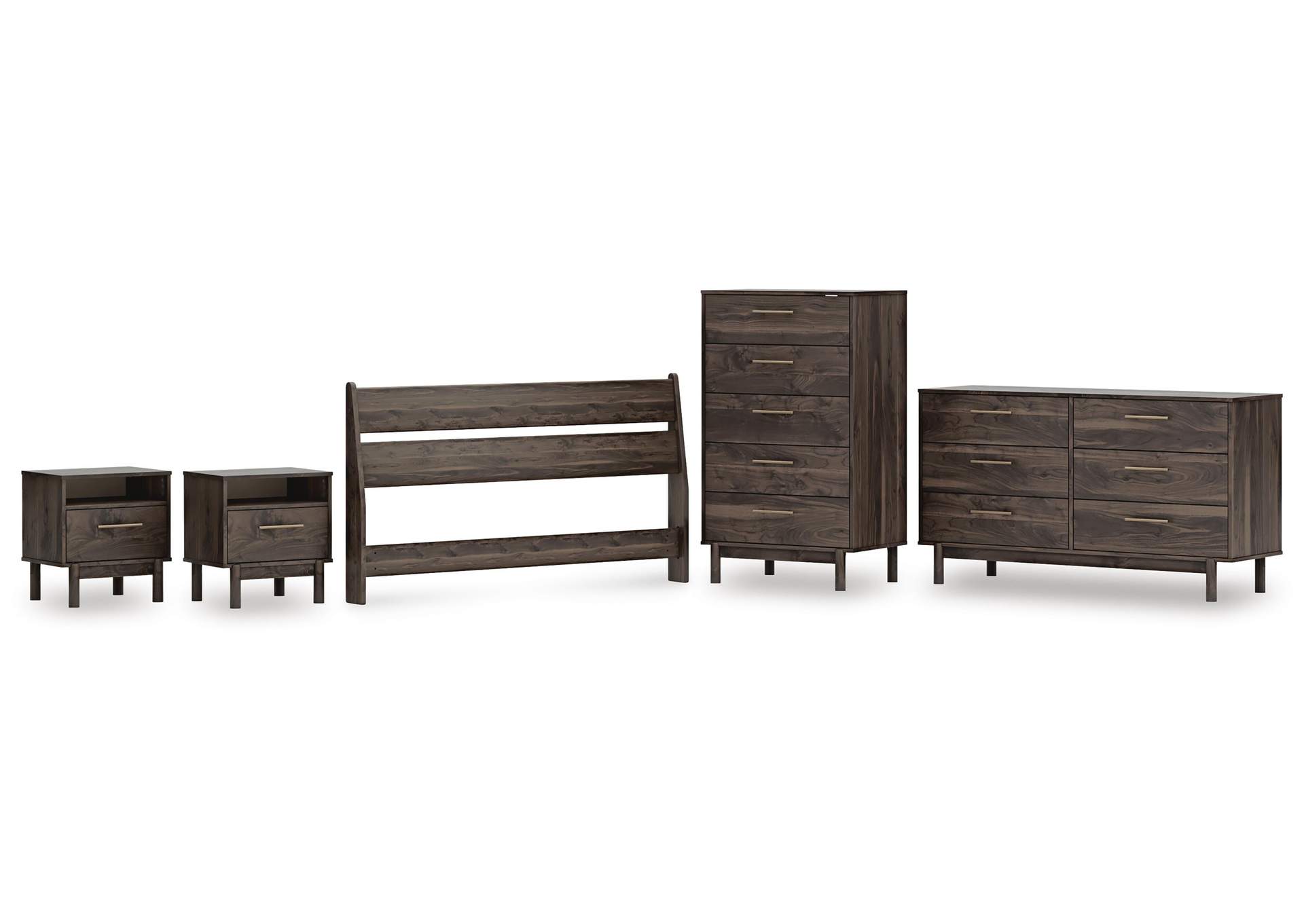 Calverson Queen Panel Headboard, Dresser, Chest and 2 Nightstands image 1