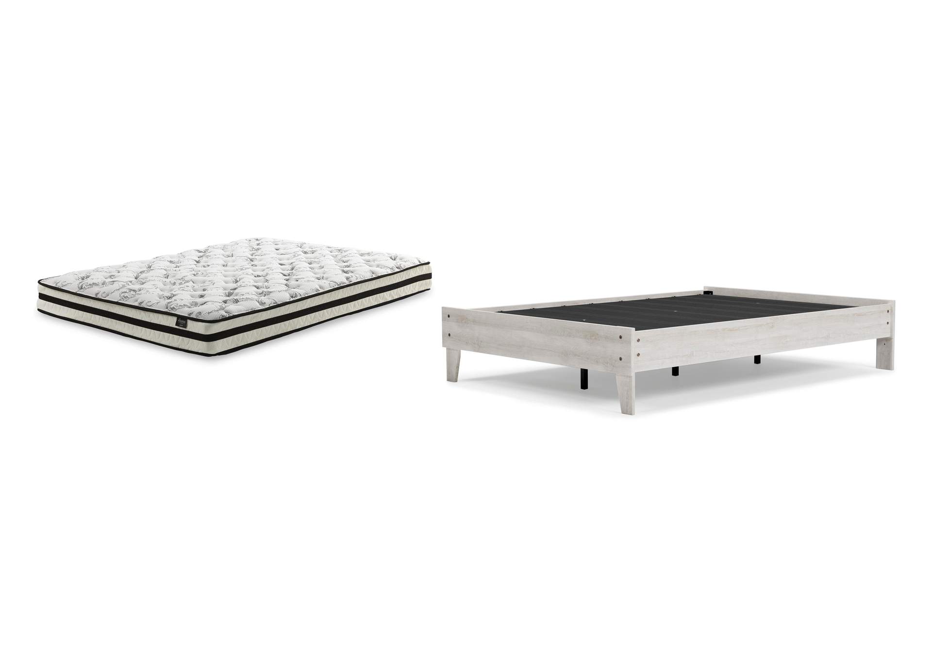 Shawburn Full Platform Bed with Chime 8 Inch Firm Innerspring Mattress image 1