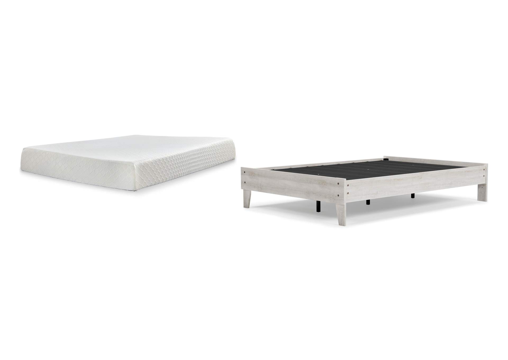 Shawburn Full Platform Bed with Chime 10 Inch Firm Memory Foam Mattress image 1