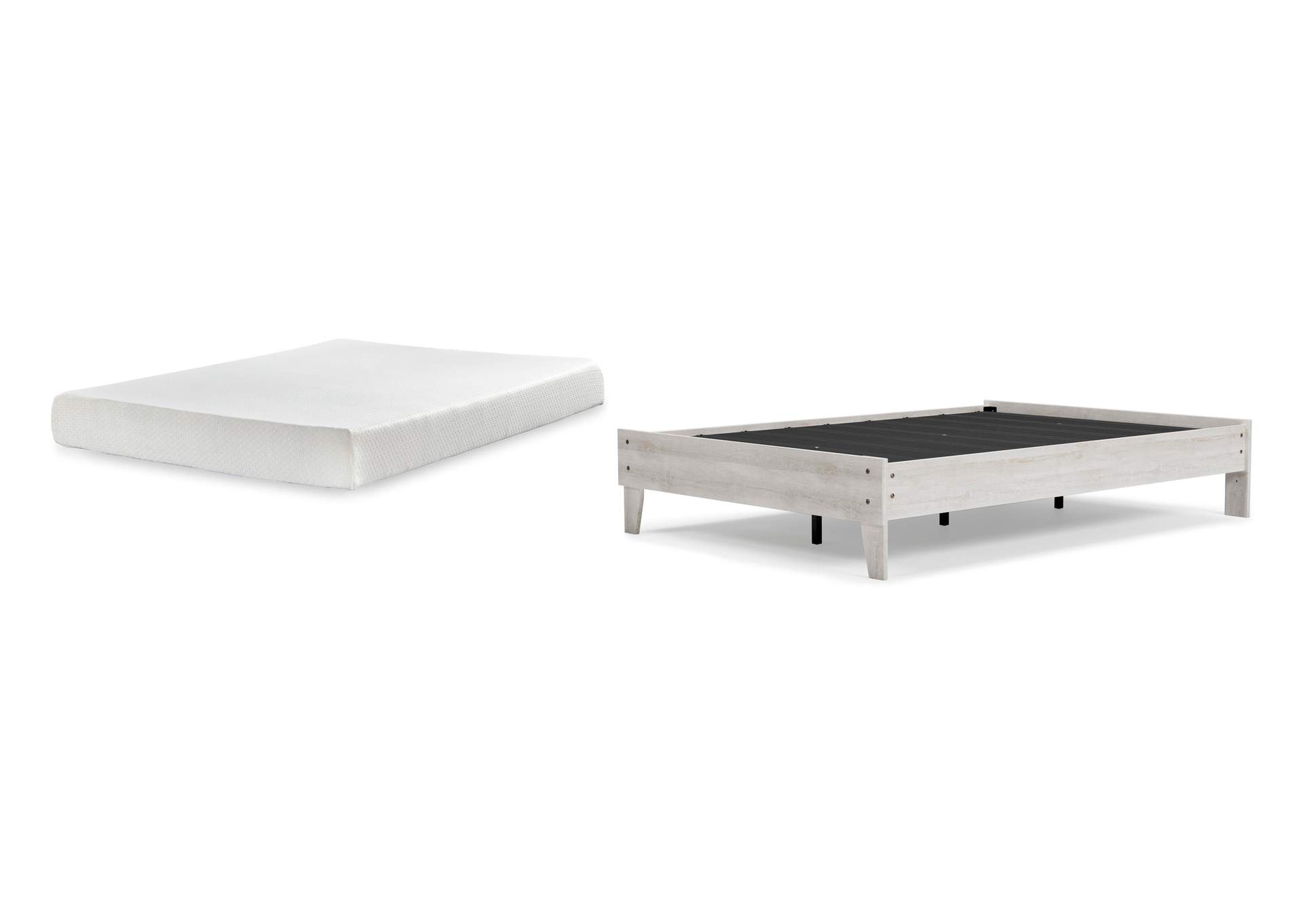 Shawburn Full Platform Bed with Chime 8 Inch Medium Memory Foam Mattress image 1