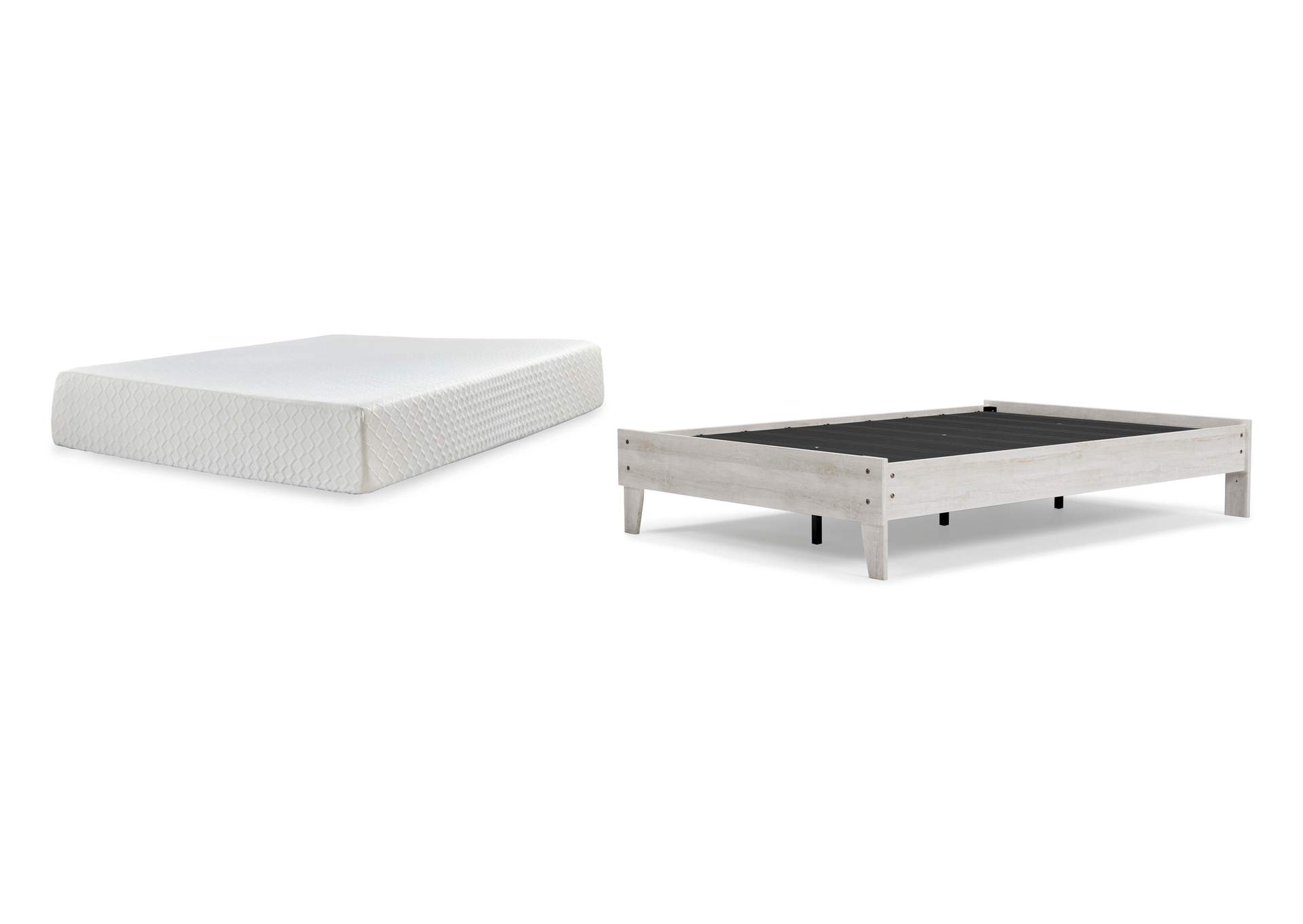 Shawburn Full Platform Bed with Chime 12 Inch Plush Memory Foam Mattress image 1
