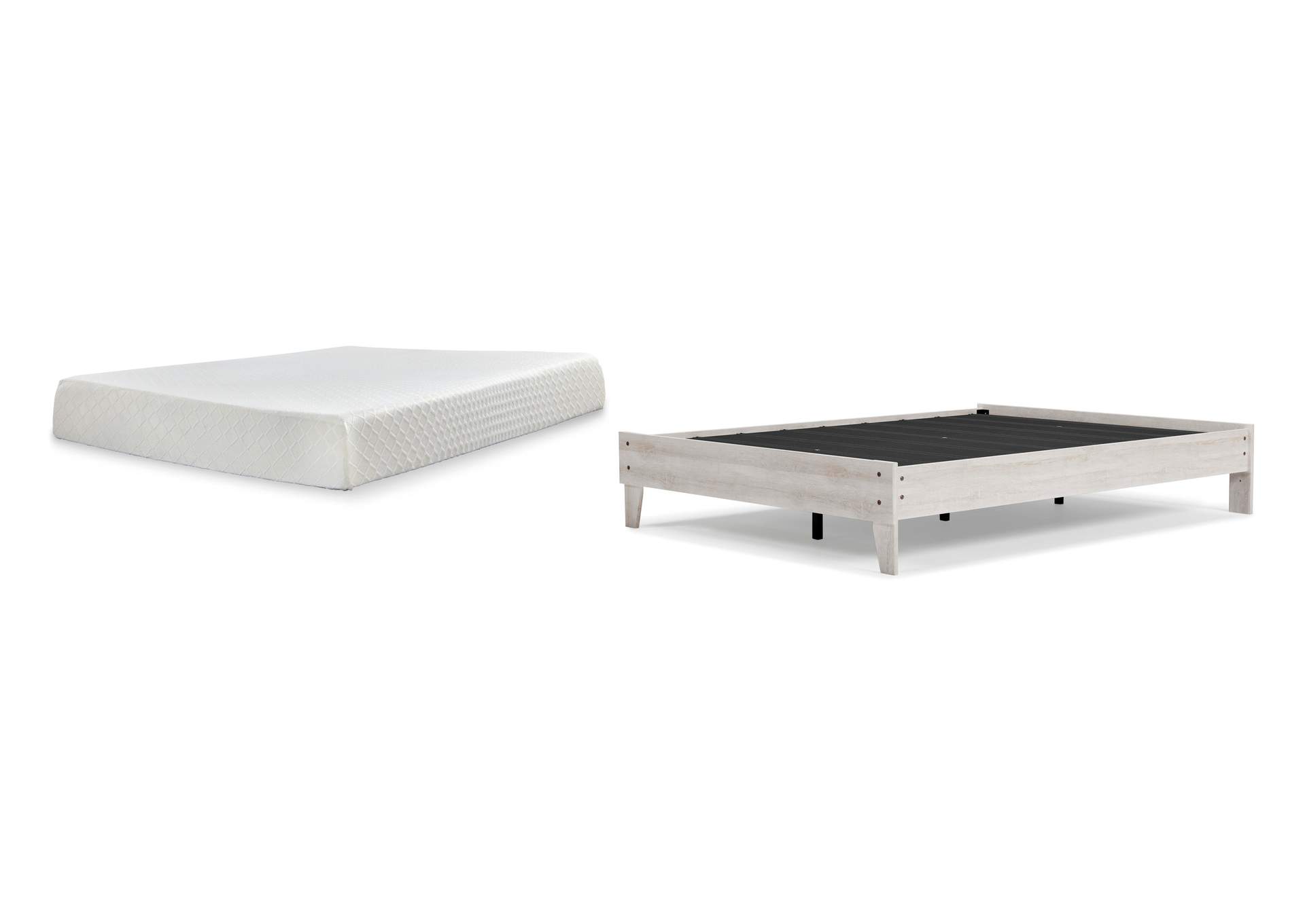 Shawburn Queen Platform Bed with Chime 10 Inch Firm Memory Foam Mattress image 1