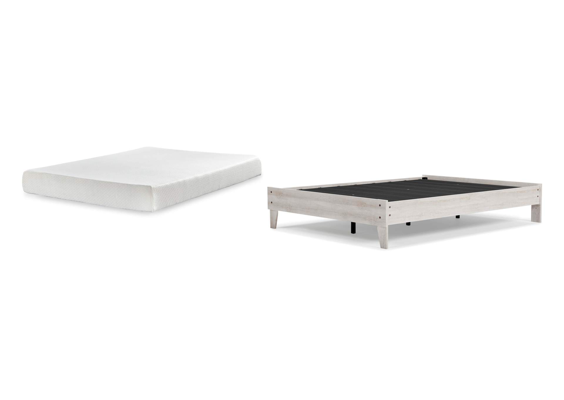 Shawburn Queen Platform Bed with Chime 8 Inch Medium Memory Foam Mattress image 1