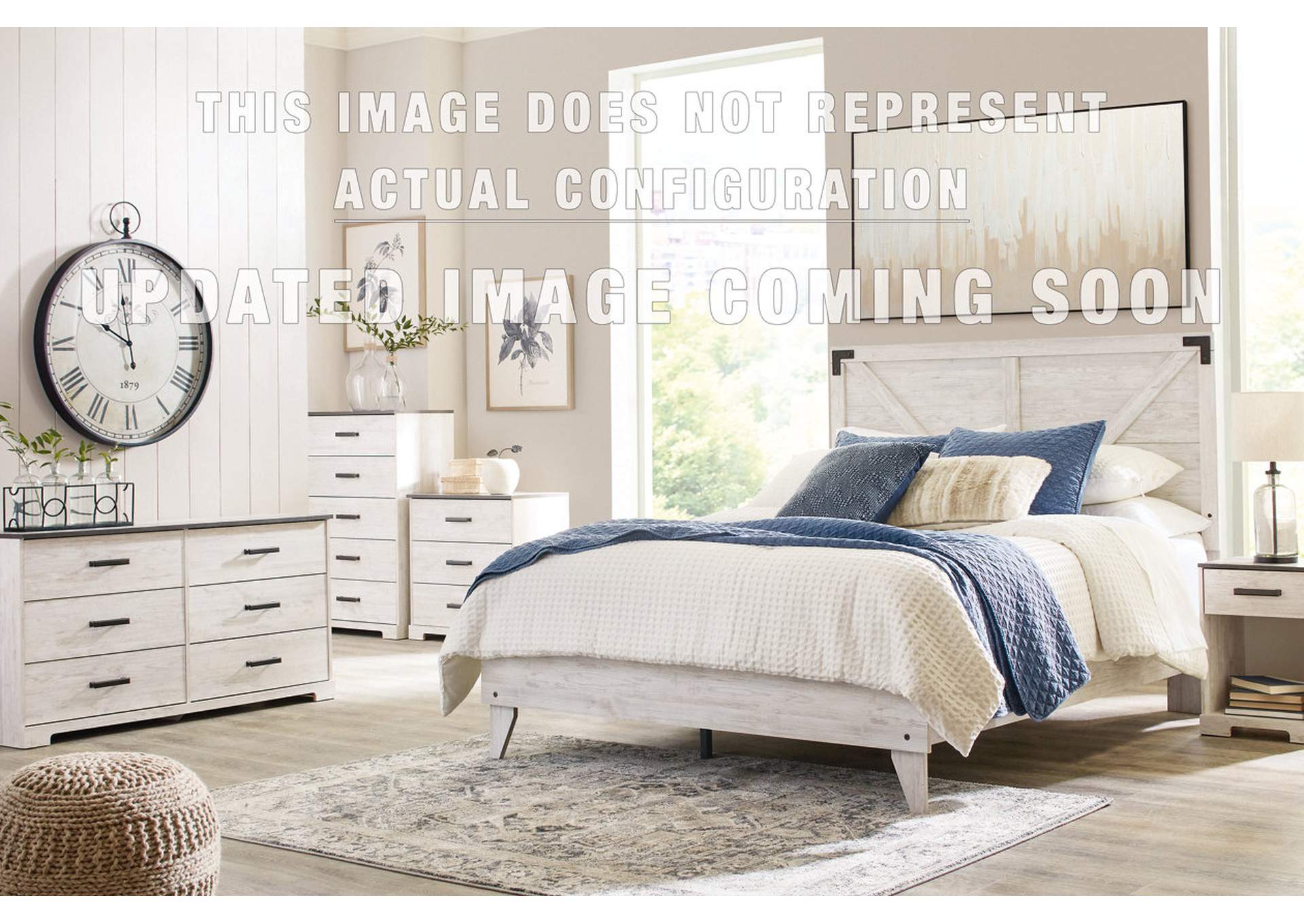 Shawburn Queen Panel Headboard Bed with Dresser image 1