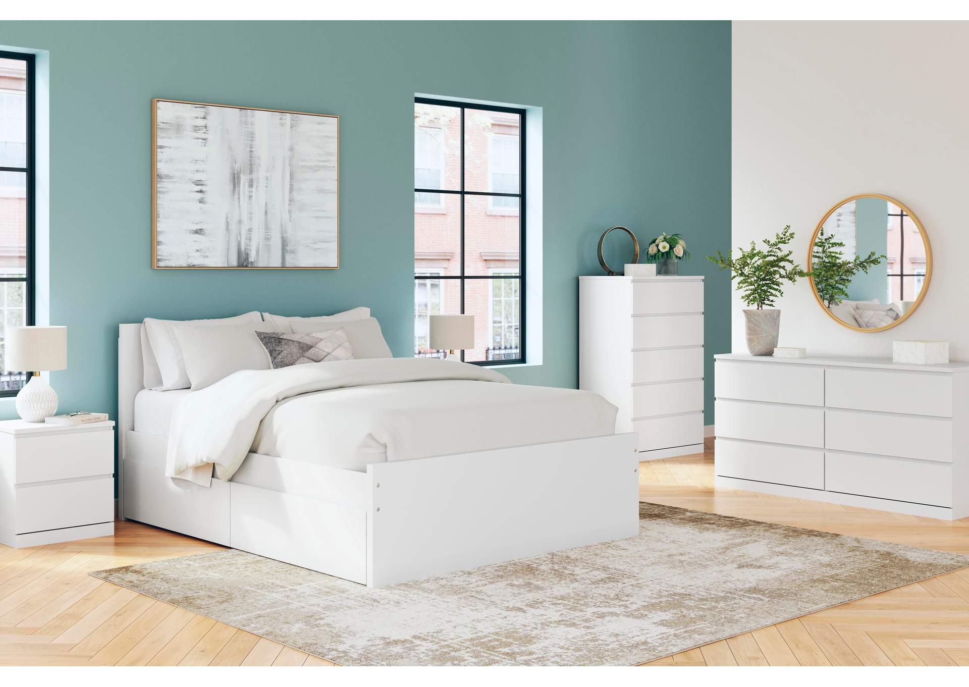 Onita Queen Panel Platform Bed with 1 Side Storage image 12