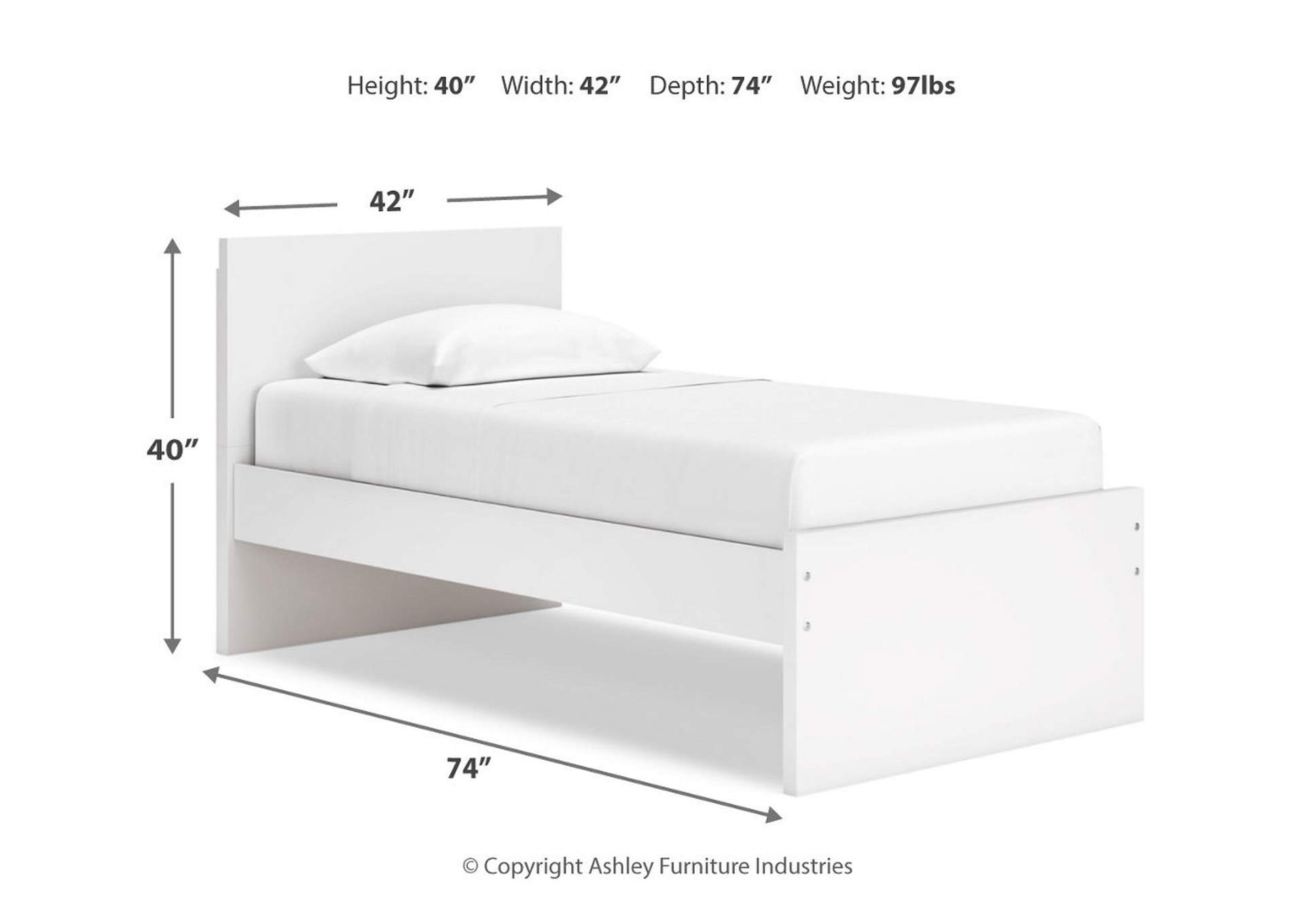 Onita Twin Panel Platform Bed image 11