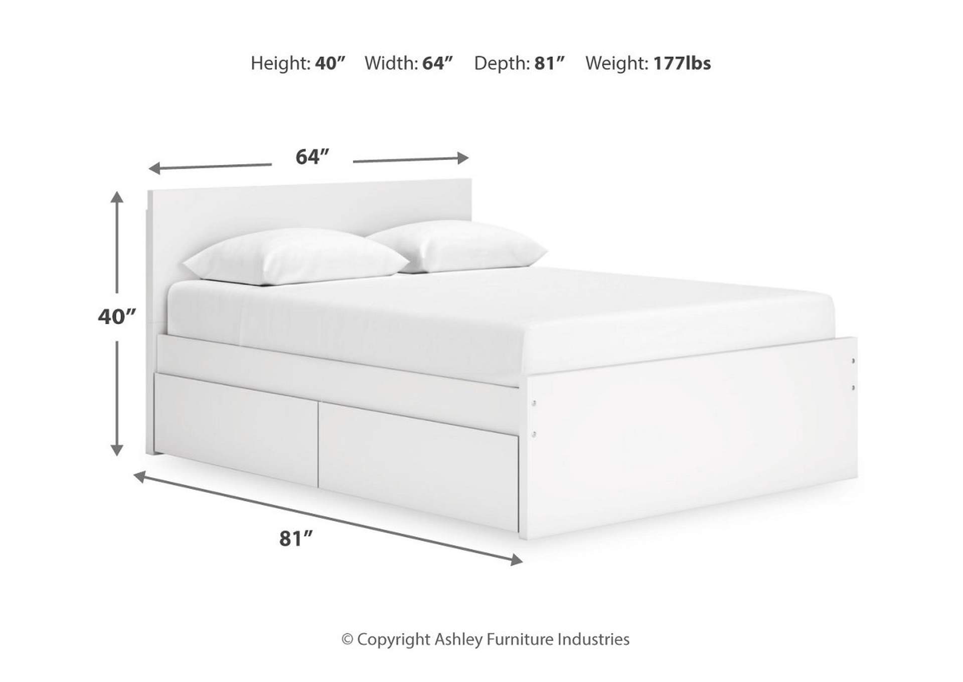 Onita Queen Panel Platform Bed with 1 Side Storage image 10