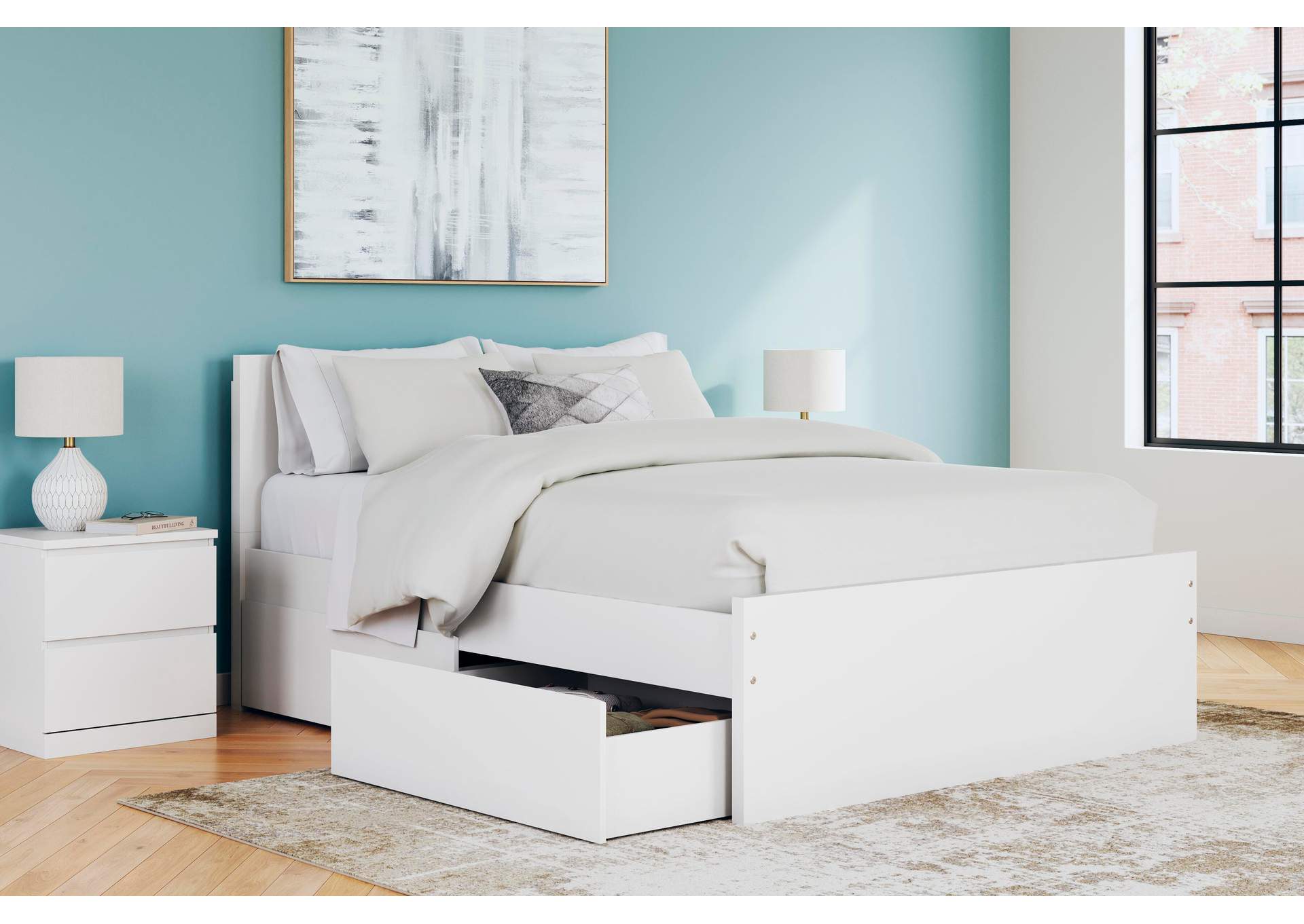 Onita Queen Panel Platform Bed with 2 Side Storage image 16