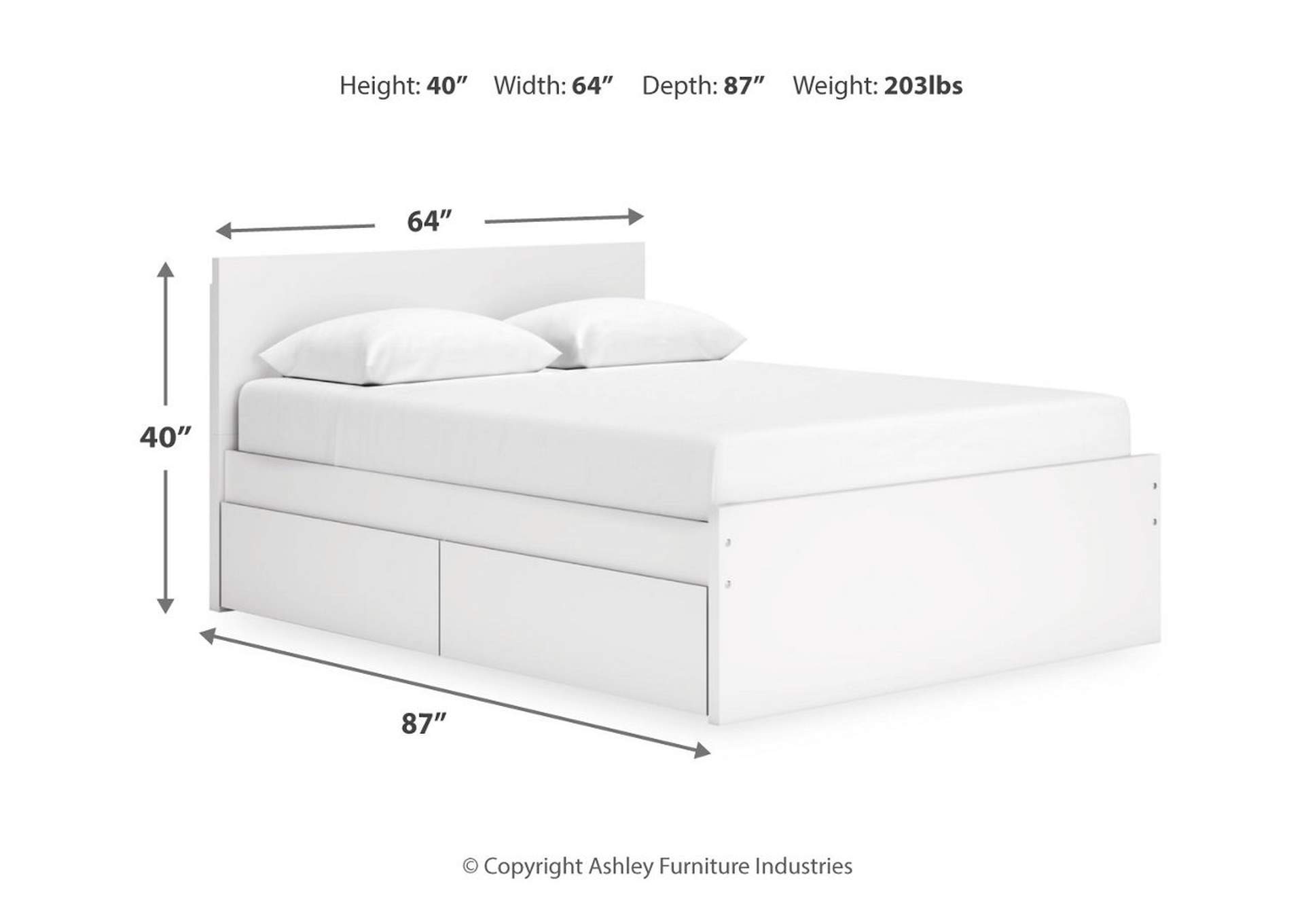 Onita Queen Panel Platform Bed with 2 Side Storage image 5