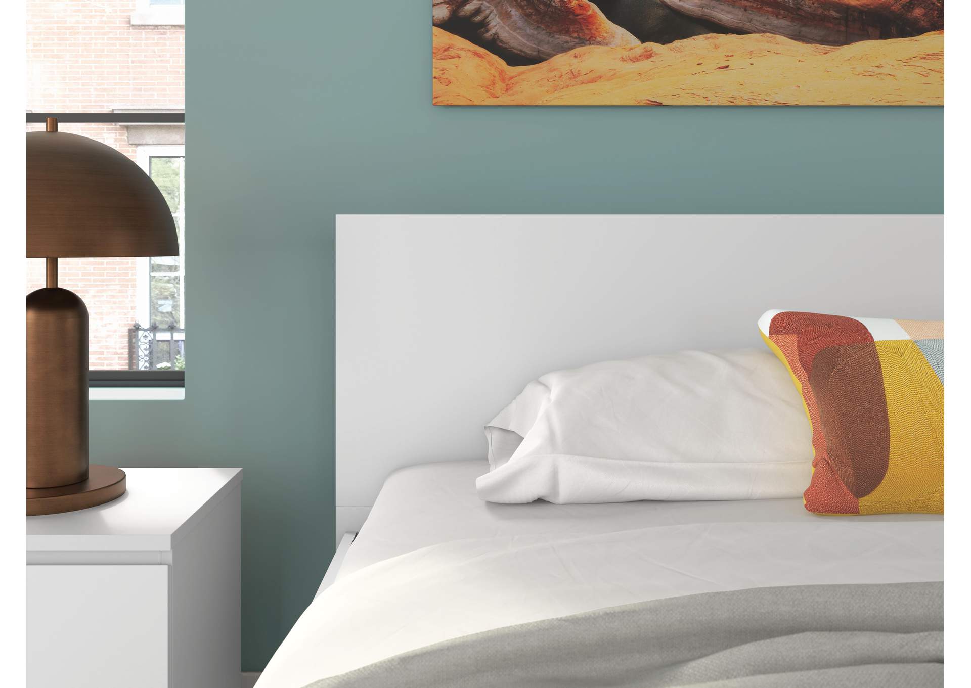 Onita King Panel Platform Bed with 2 Side Storage image 12