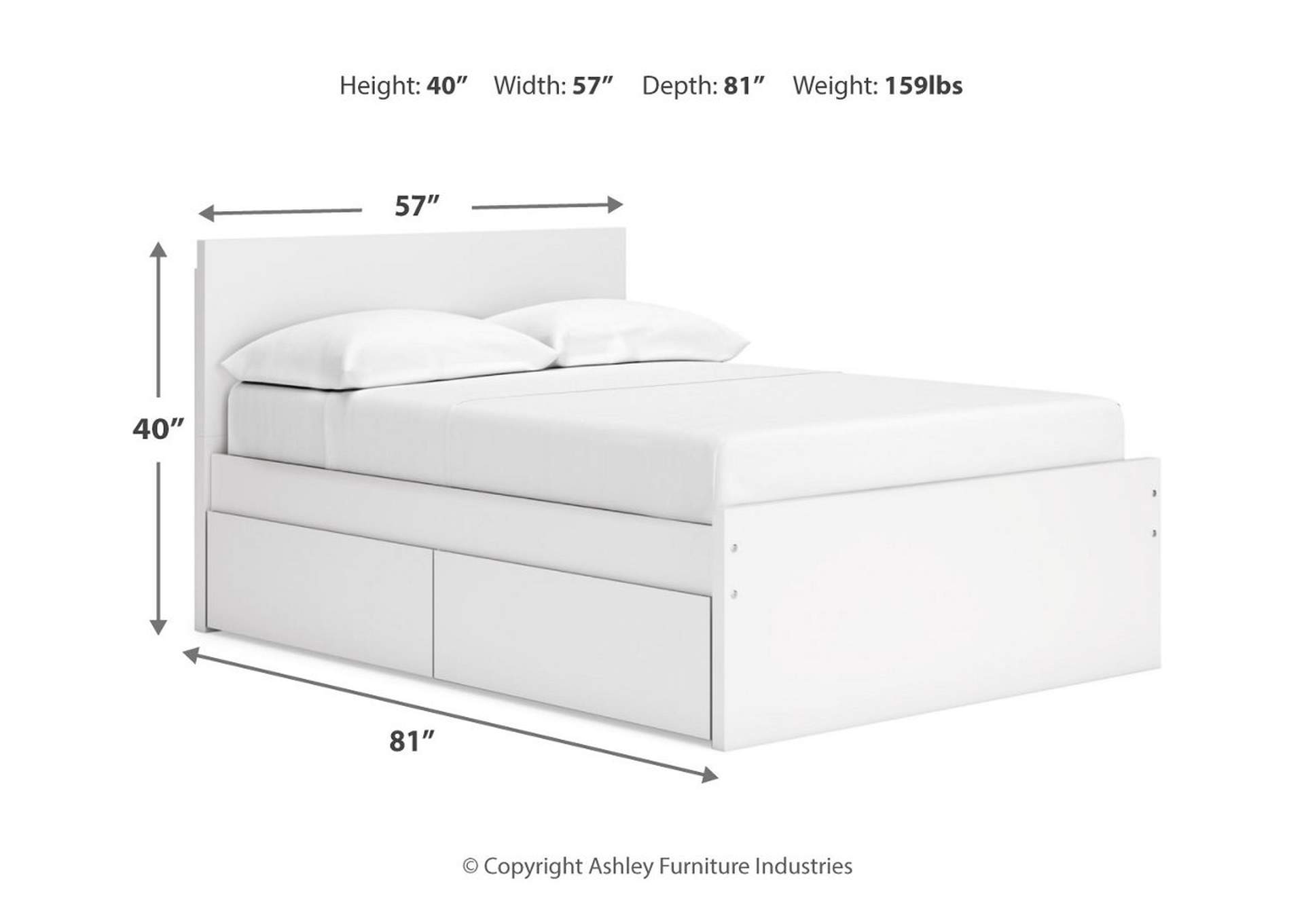 Onita Full Panel Platform Bed with 1 Side Storage image 11