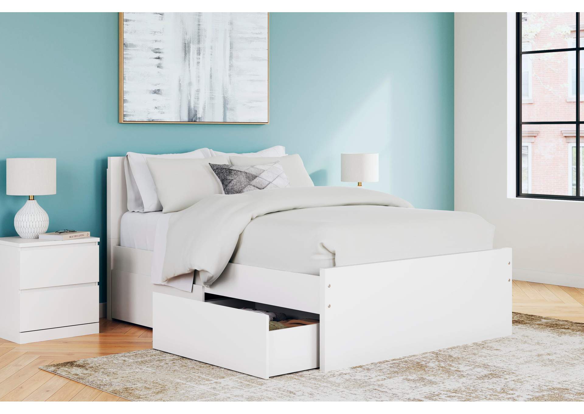 Onita Full Panel Platform Bed with 2 Side Storage image 15