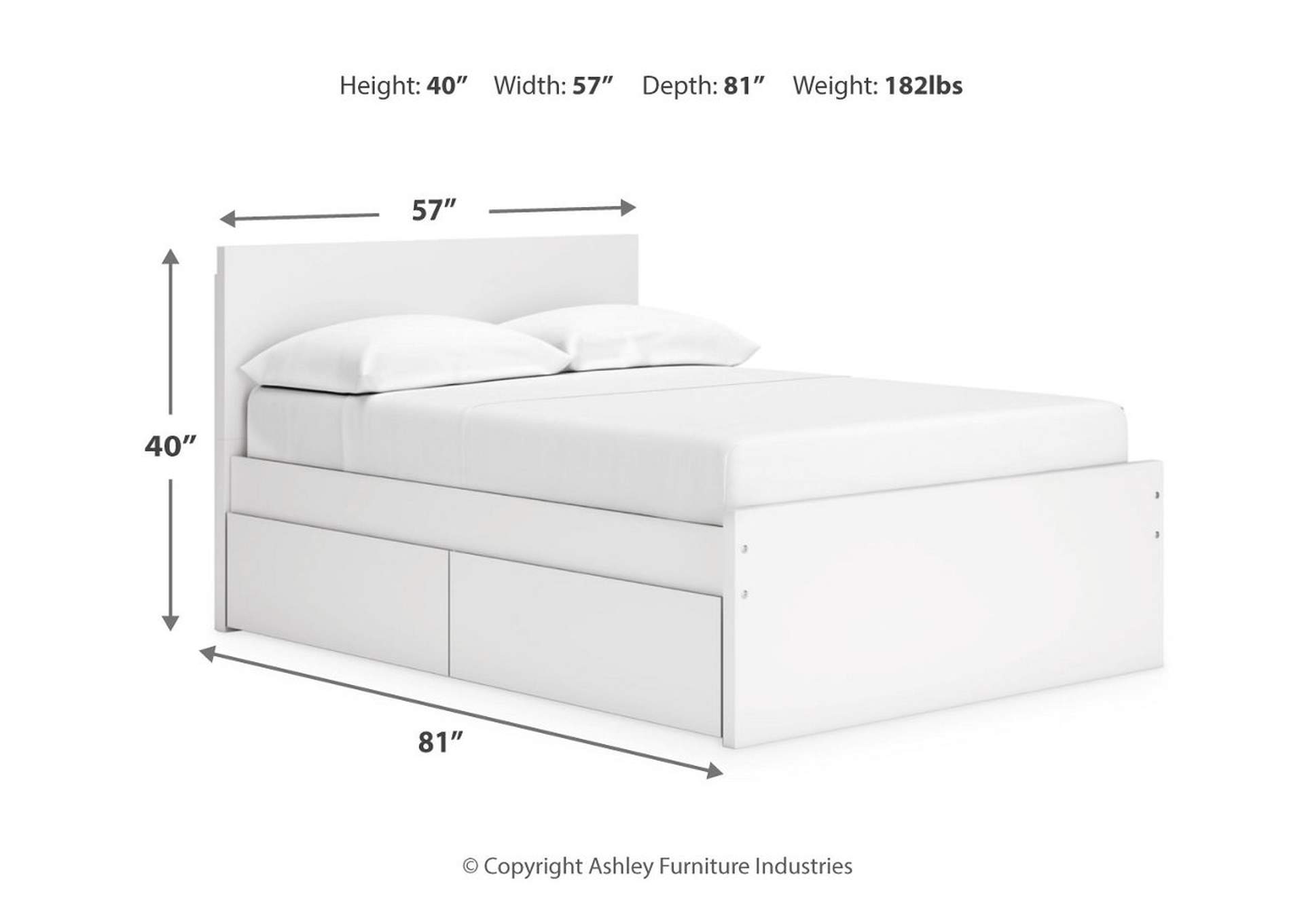 Onita Full Panel Platform Bed with 2 Side Storage image 6