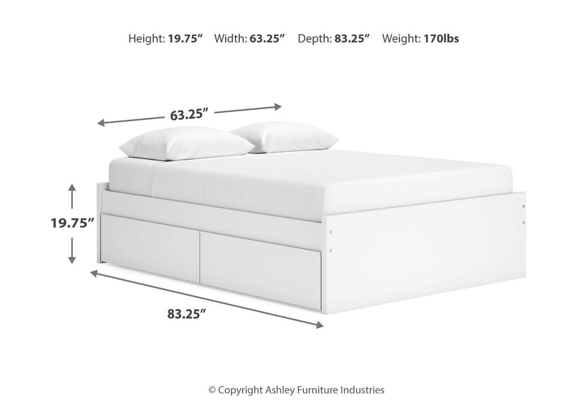 Onita Queen Platform Bed with 2 Side Storage image 4