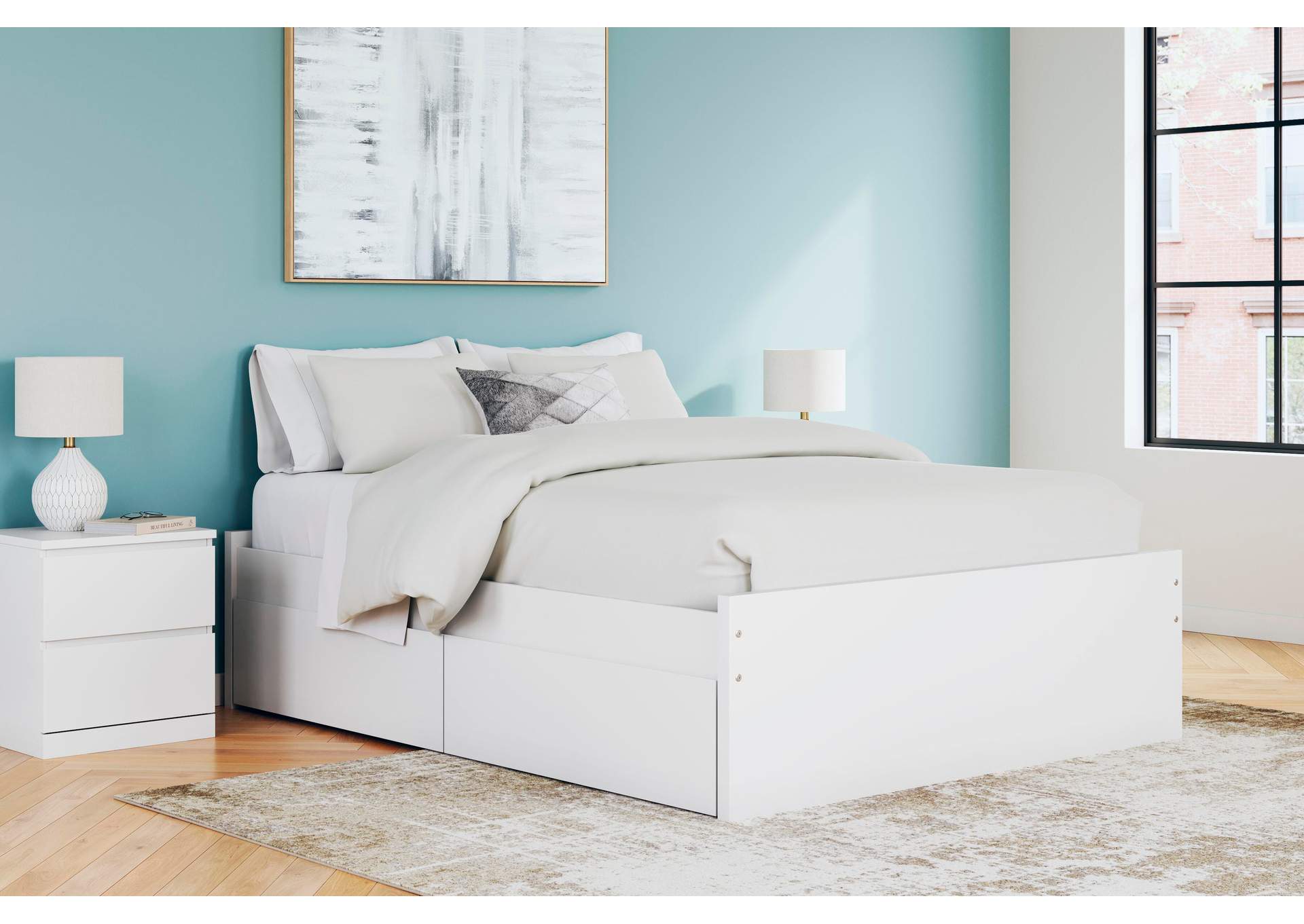 Onita Queen Platform Bed with 2 Side Storage image 2