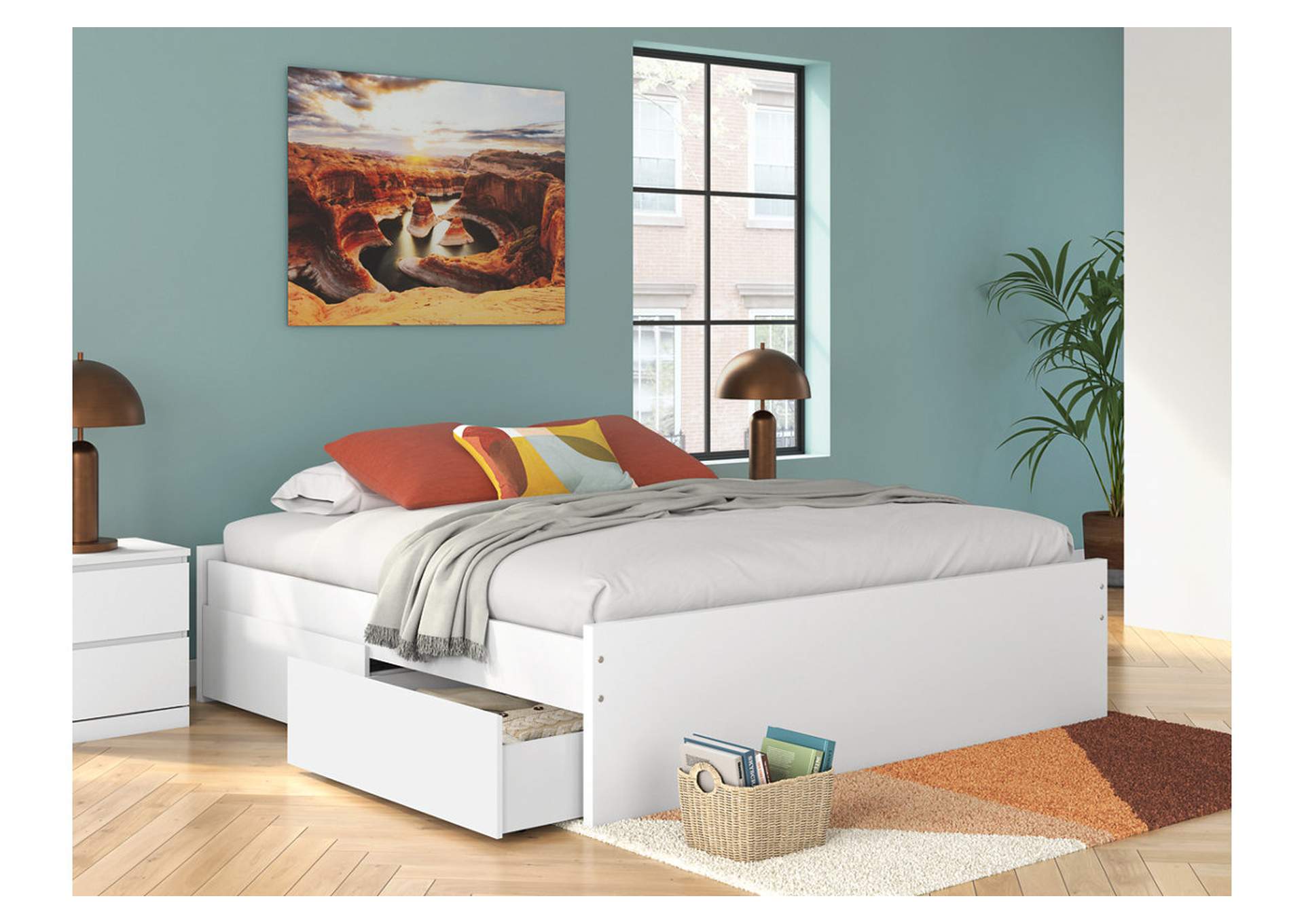 Onita King Platform Bed with 2 Side Storage image 2