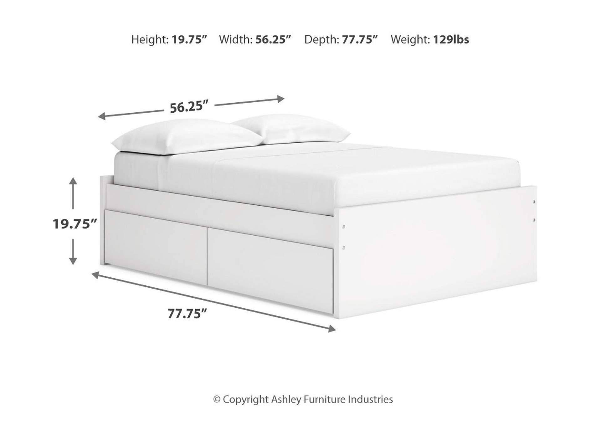 Onita Full Platform Bed with 1 Side Storage image 11