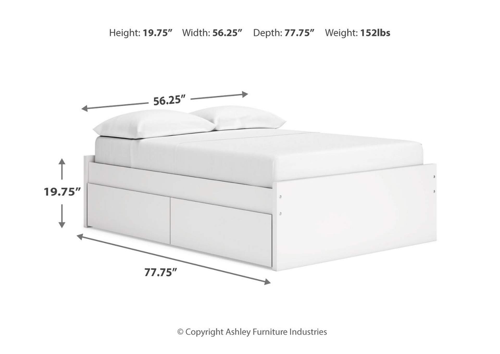 Onita Full Platform Bed with 2 Side Storage image 6