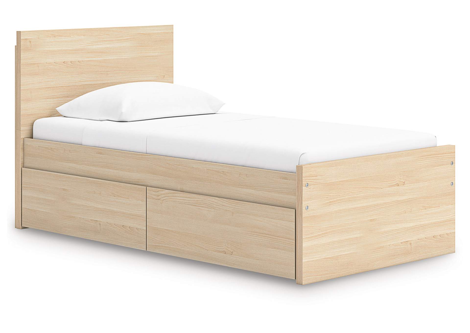 Onita Twin Panel Platform Bed with 1 Side Storage image 1