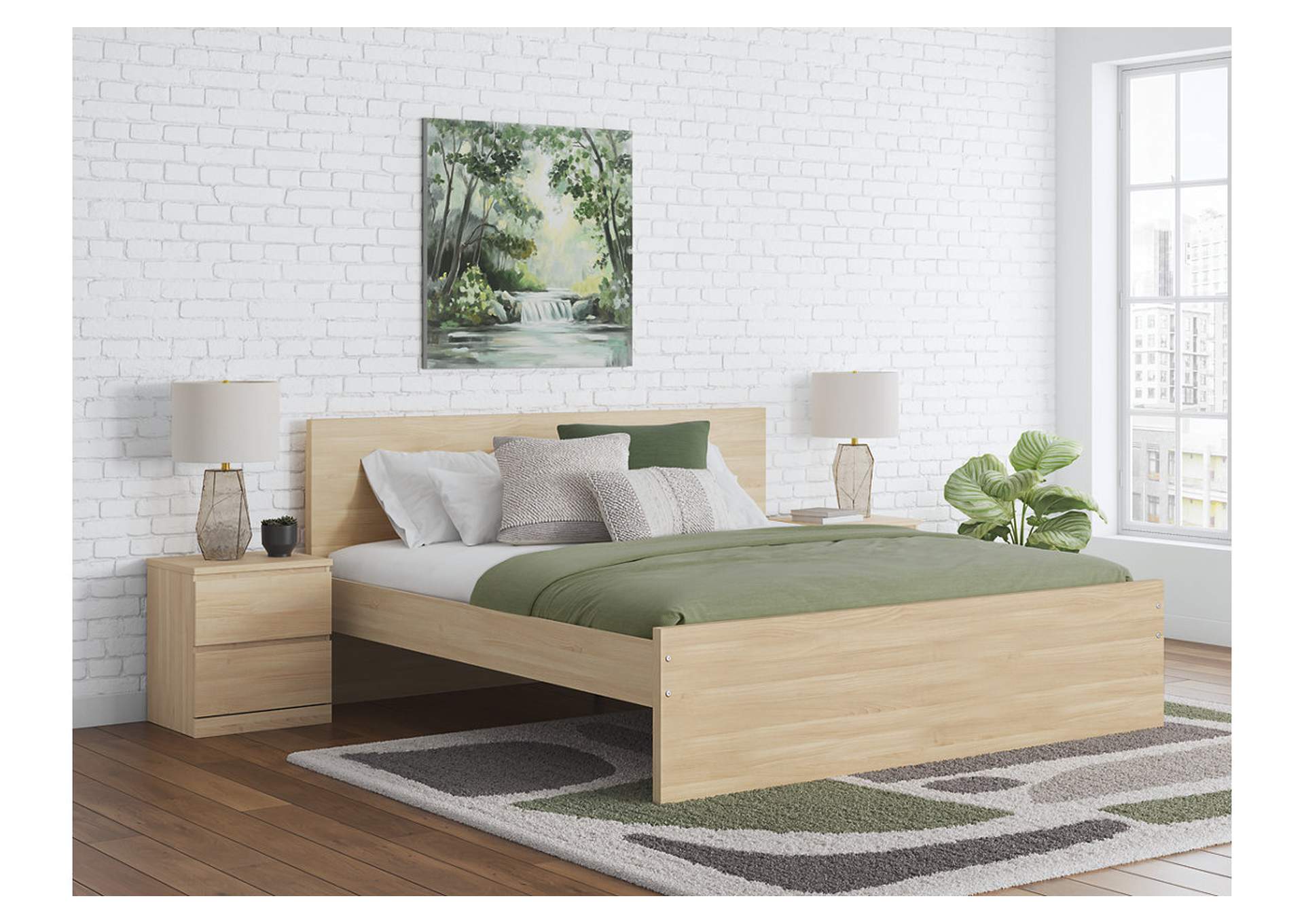 Onita Queen Panel Platform Bed with 2 Side Storage image 2