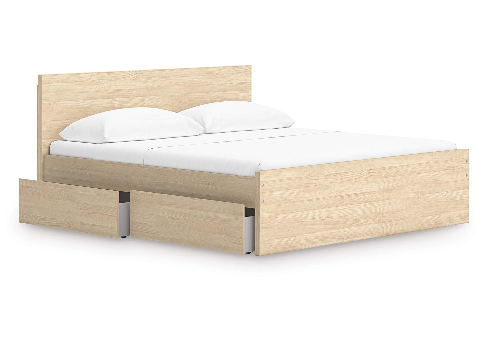 Onita King Panel Platform Bed with 2 Side Storage image 3