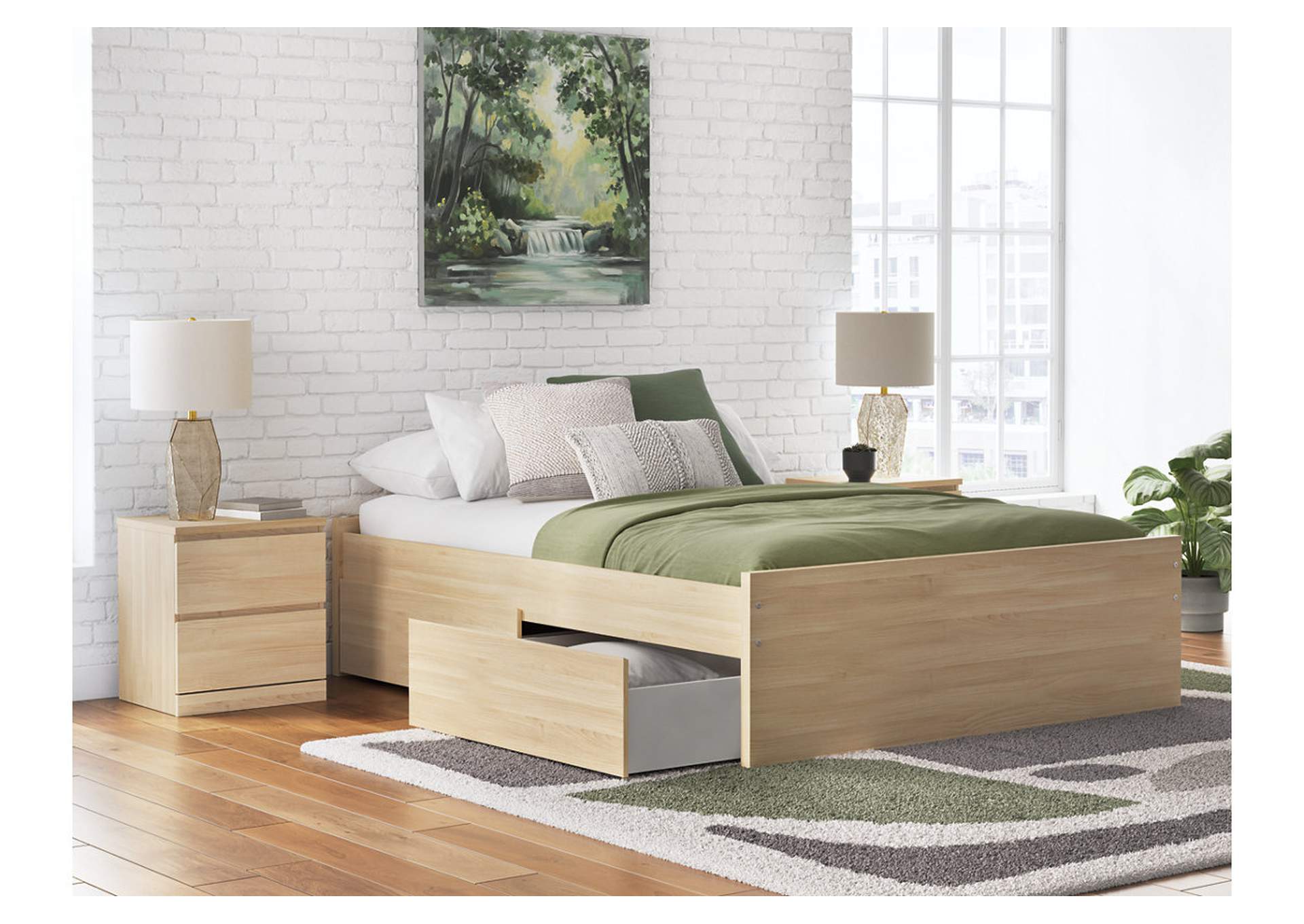 Onita Queen Platform Bed with 1 Side Storage image 2