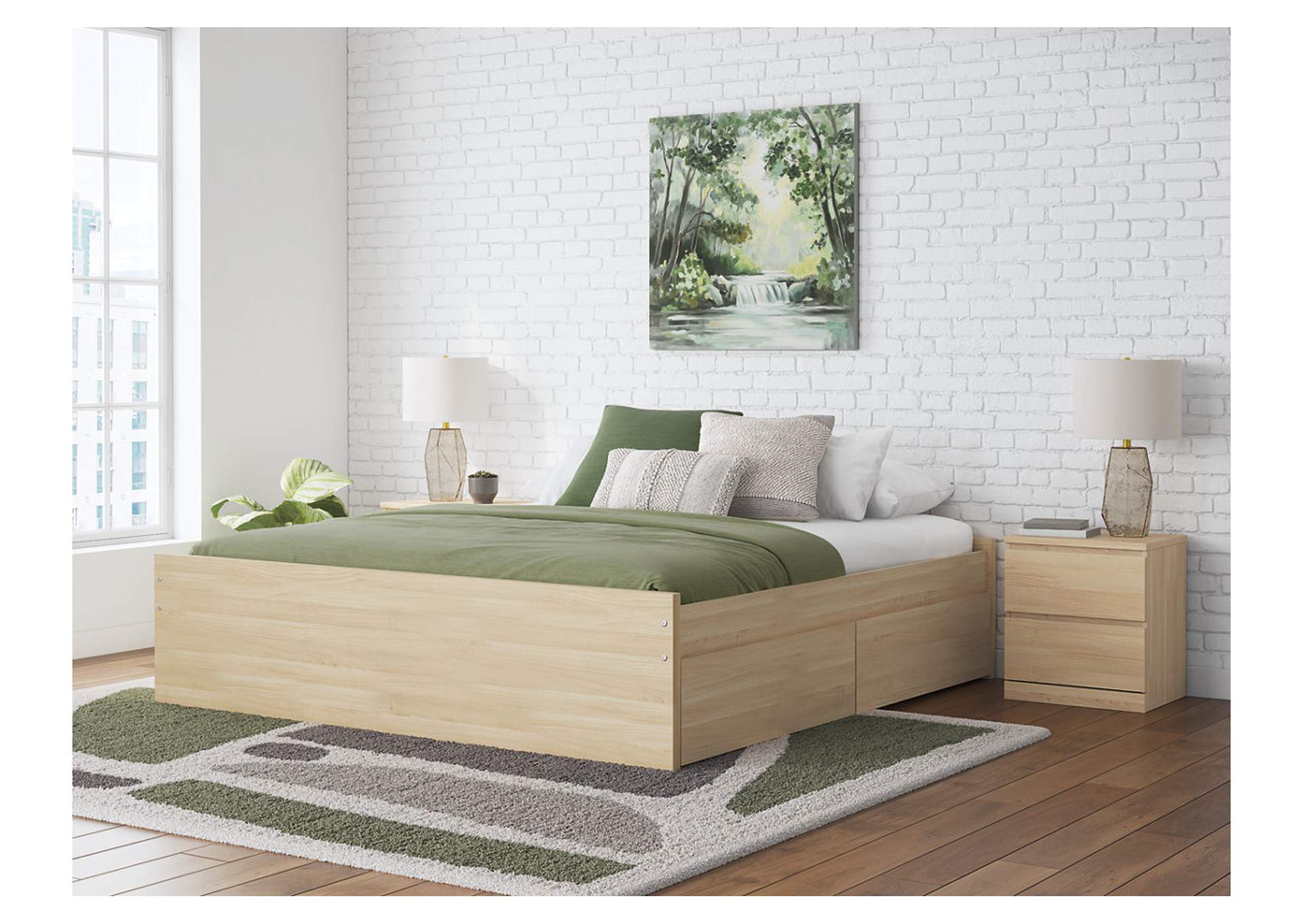 Onita King Platform Bed with 2 Side Storage image 2