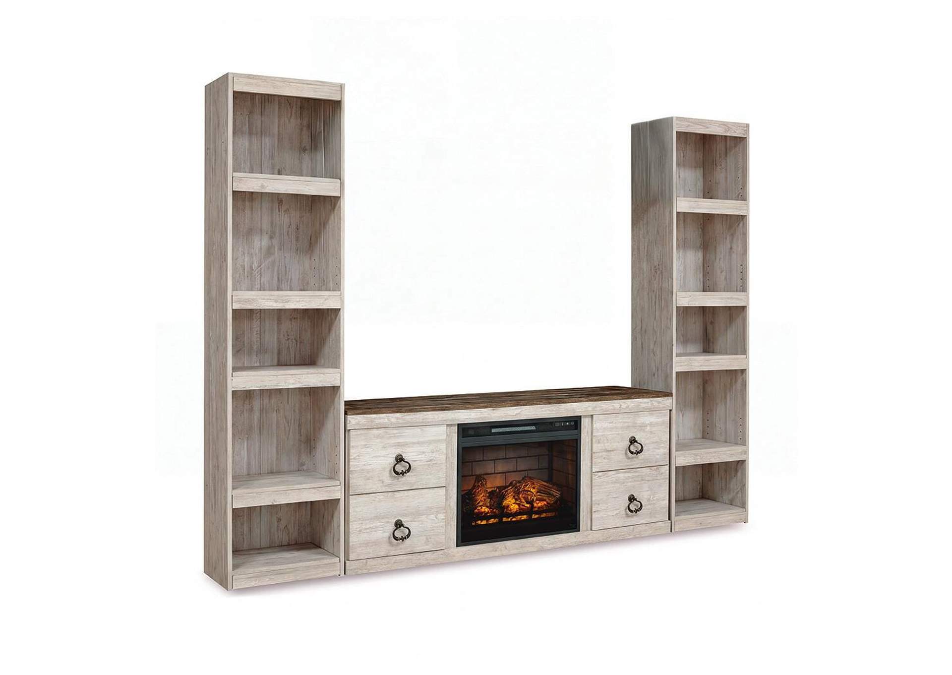 Willowton 3-Piece Entertainment Center with Electric Fireplace image 1