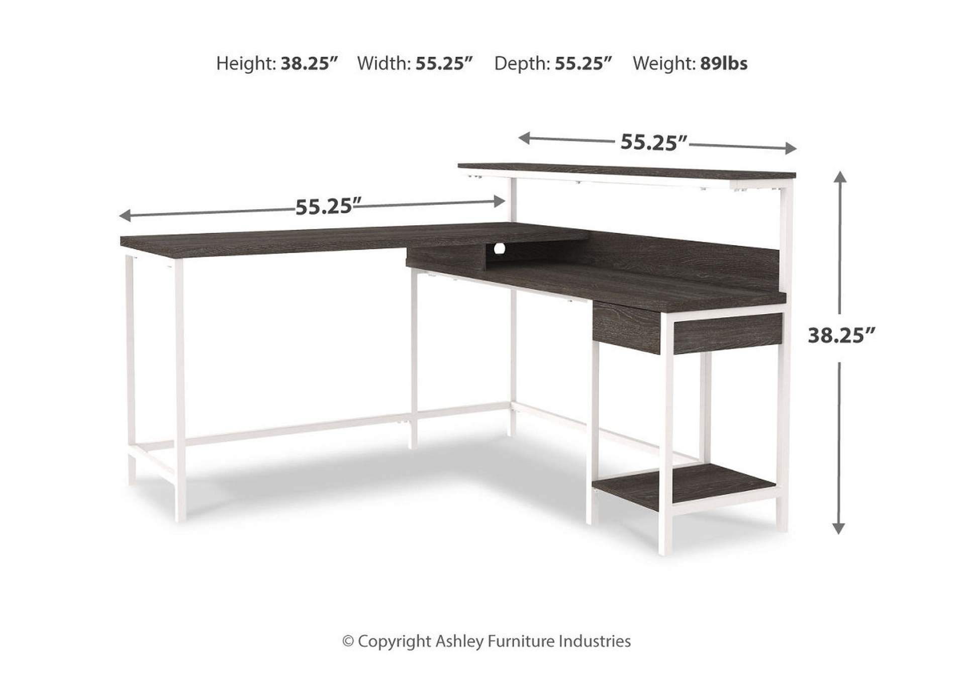 Dorrinson Home Office L-Desk with Storage