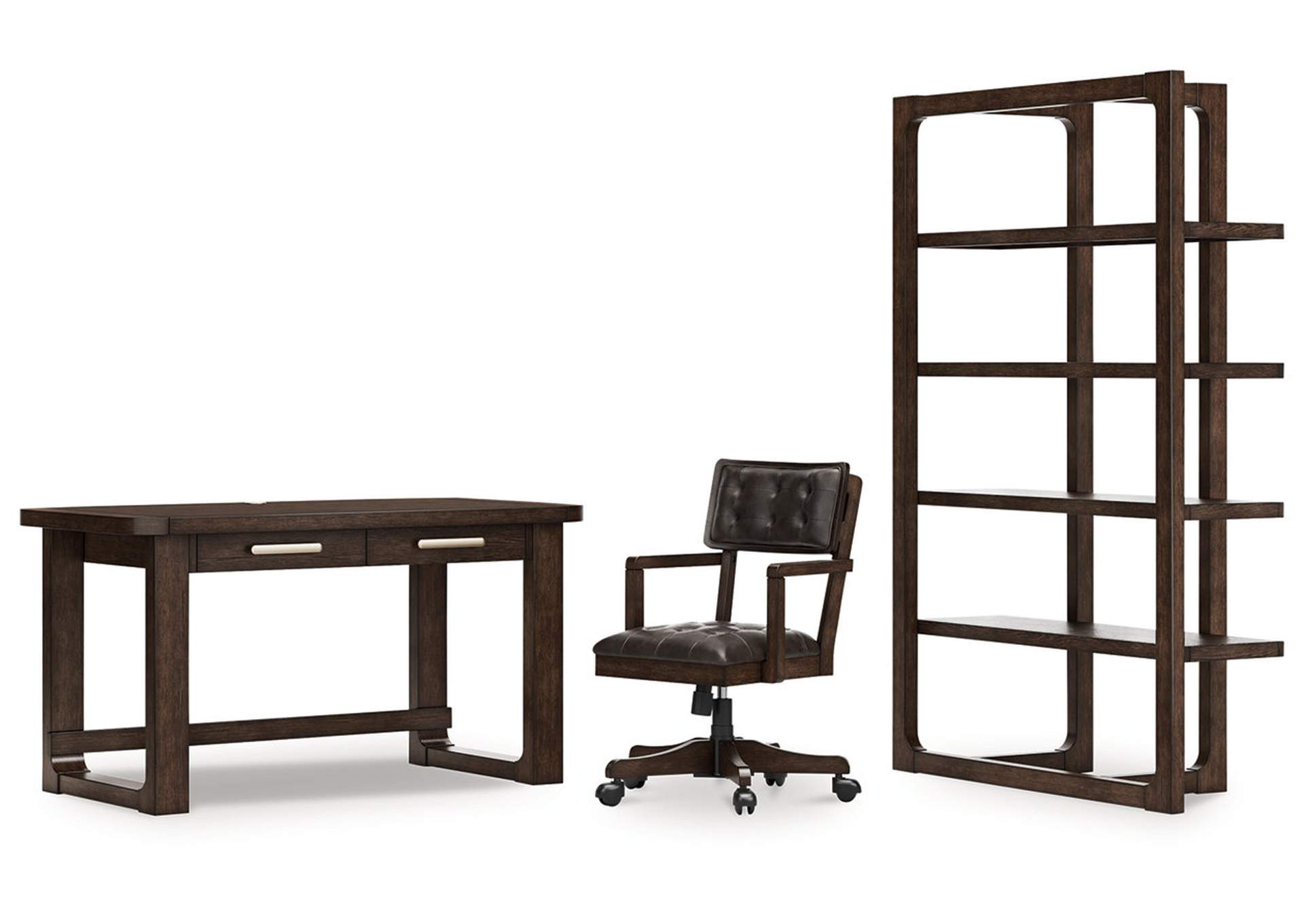 Breckington Home Office Desk with Chair and Storage image 1