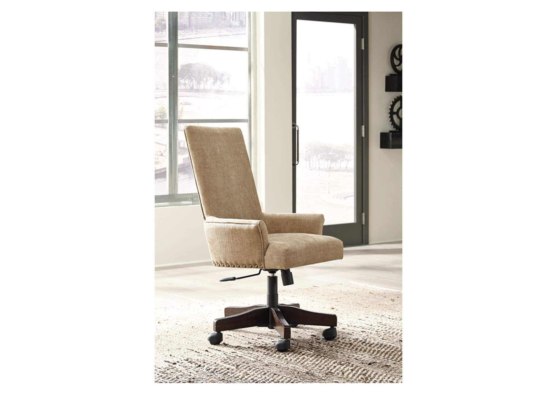 Baldridge Home Office Desk with Chair and Storage