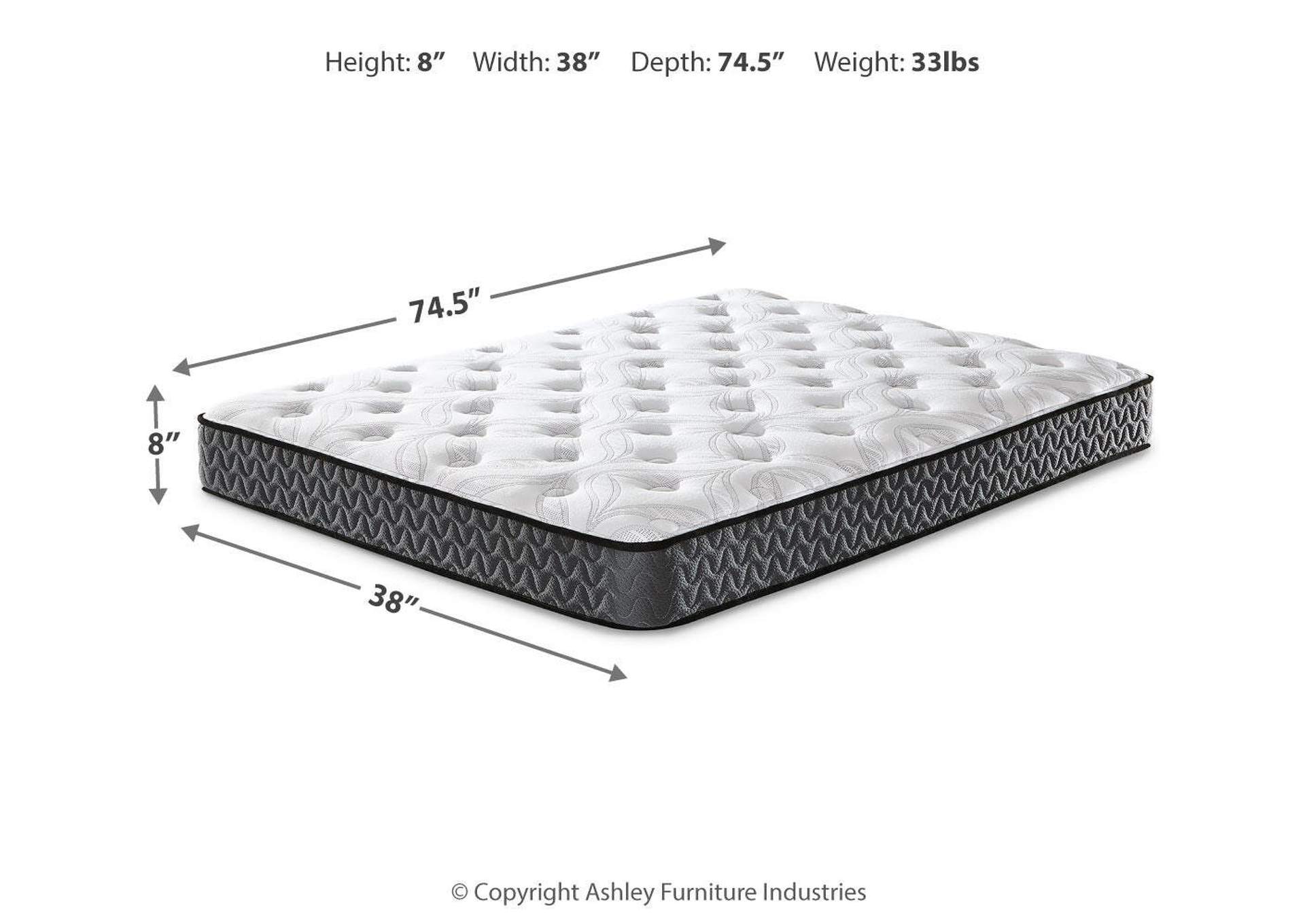 8 Inch Bonnell Hybrid Twin Mattress image 6