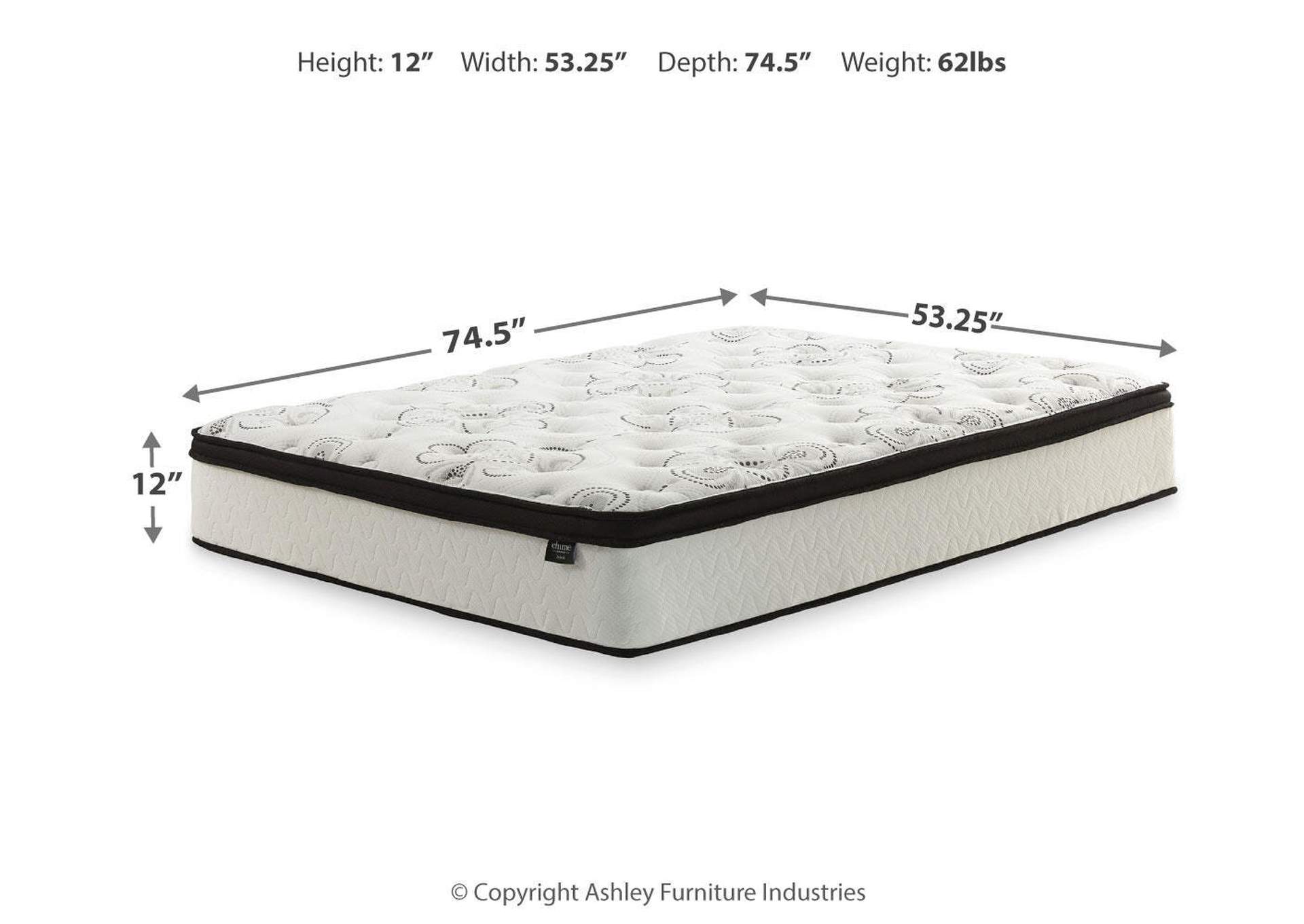 Socalle Full Platform Bed with Chime 12 Inch Plush Hybrid Twin Mattress image 5