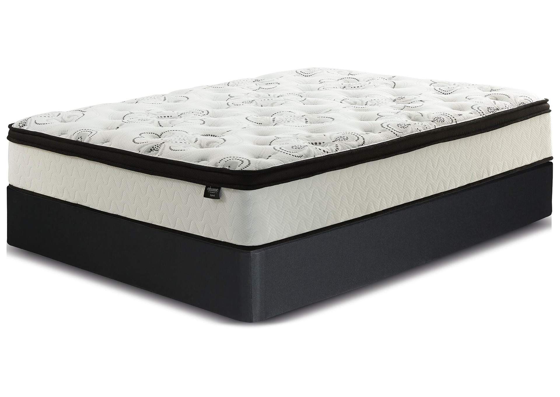 Chime 12 Inch Hybrid California King Mattress and Foundation Set image 1