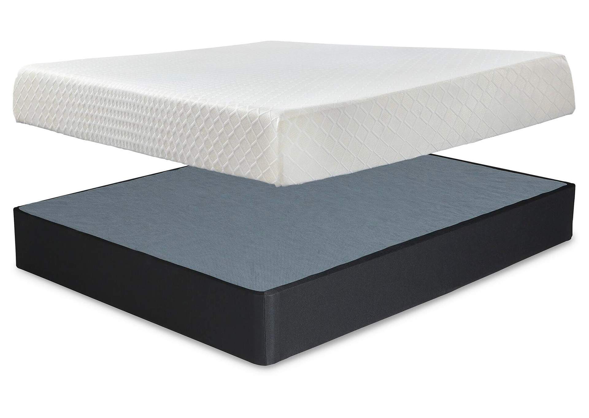 10 Inch Chime Memory Foam King Mattress and Foundation image 1