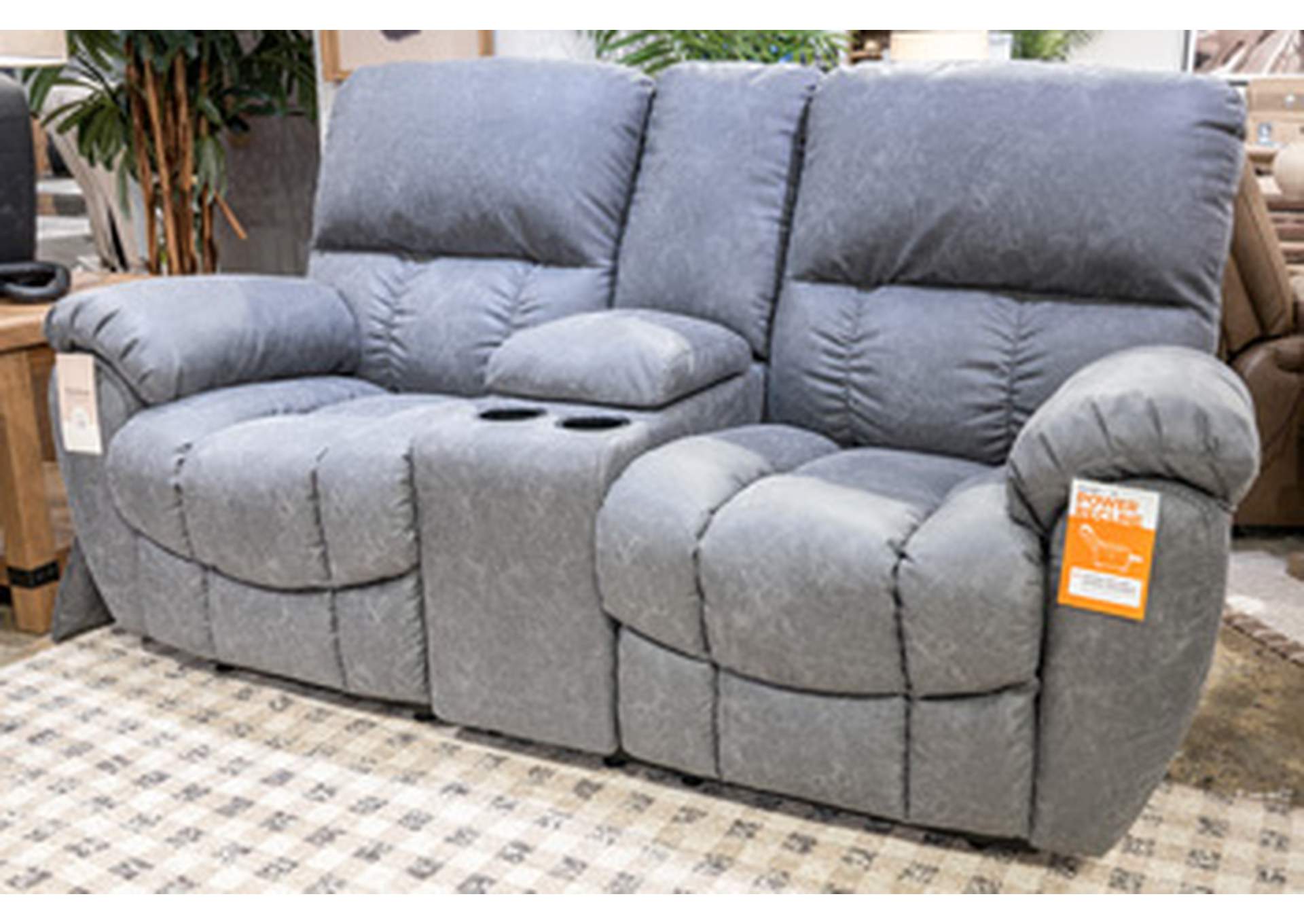 Bakerstein Power Reclining Loveseat with Console image 1